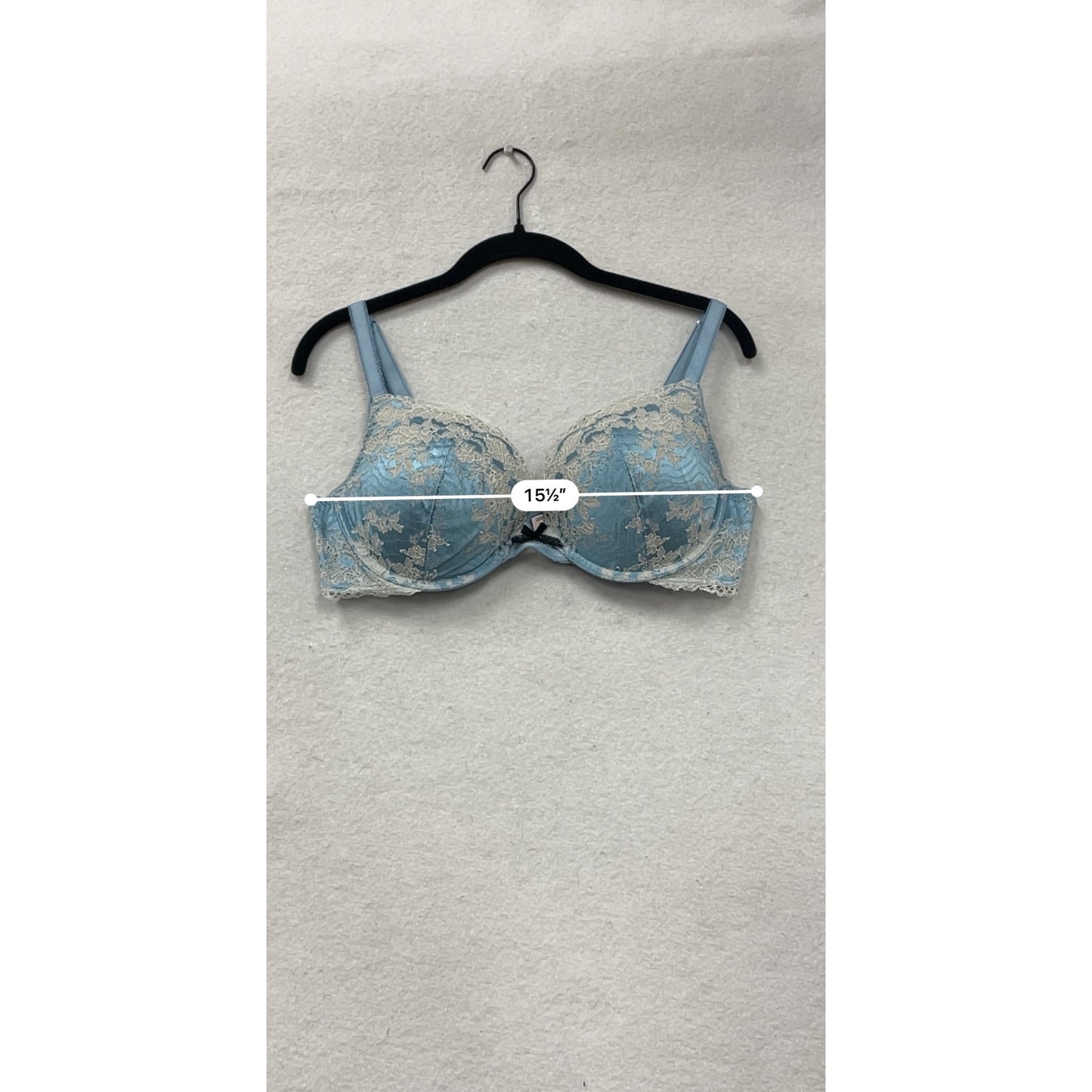 Victorias Secret Light Blue Lace Underwire Bra Women’s 34C #8091