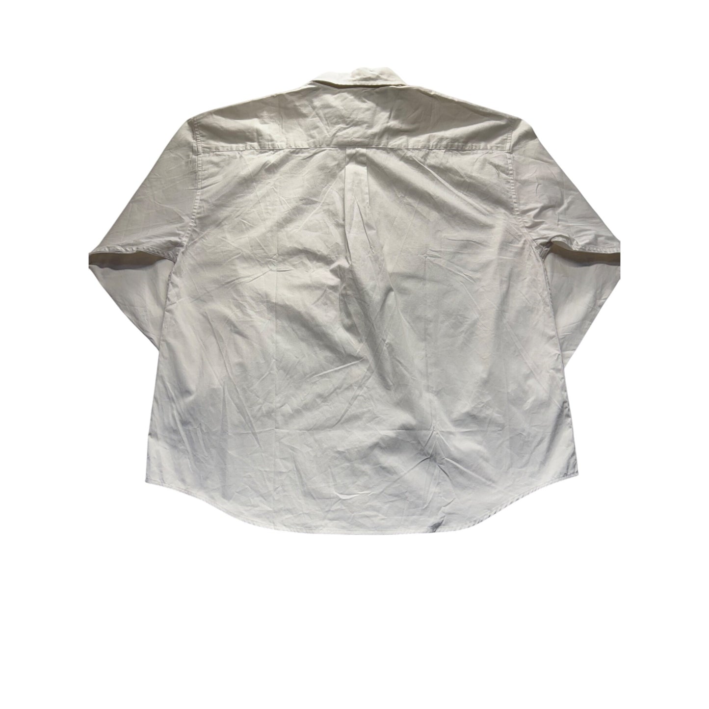 Munsingwear Mens Button-Down White Shirt XL Long Sleeve 100% Cotton #7955
