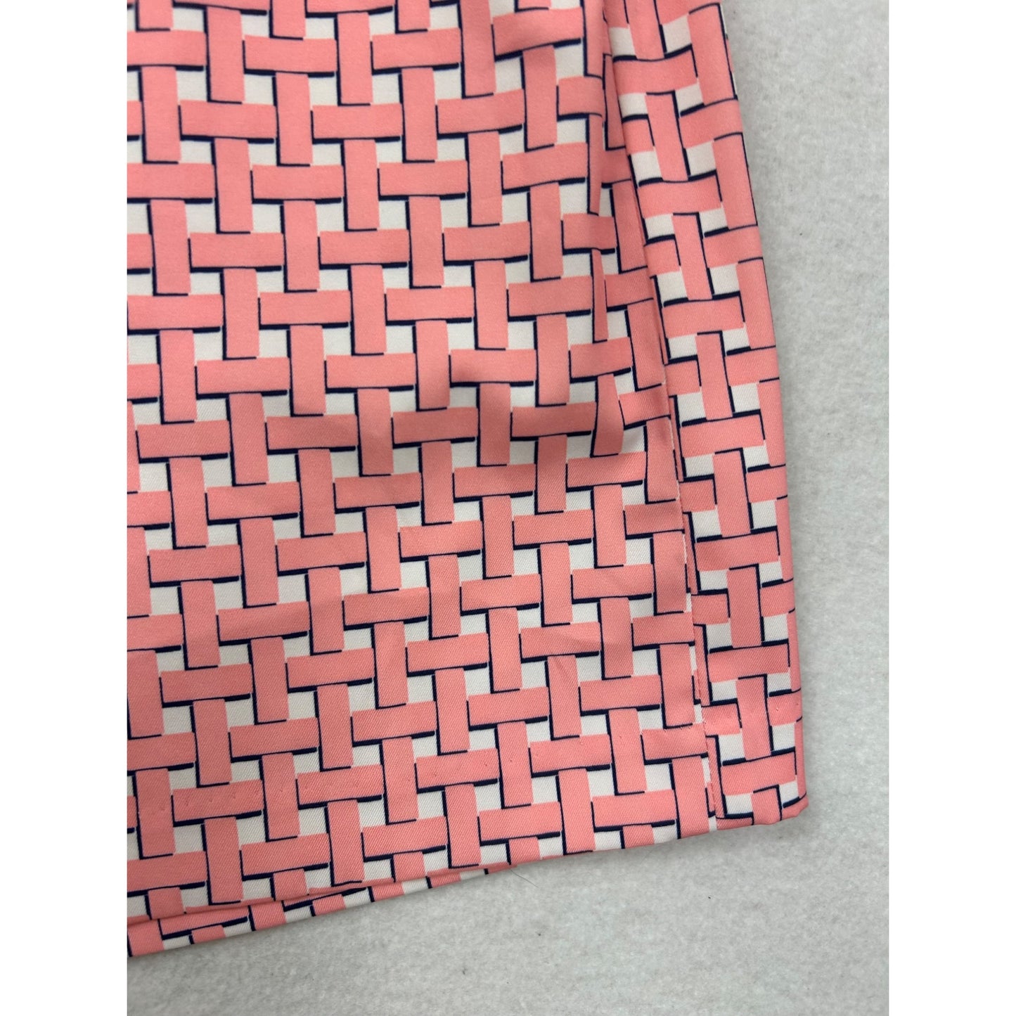 Pink Geometric Print A-Line Mini Skirt With Side Pockets #6992