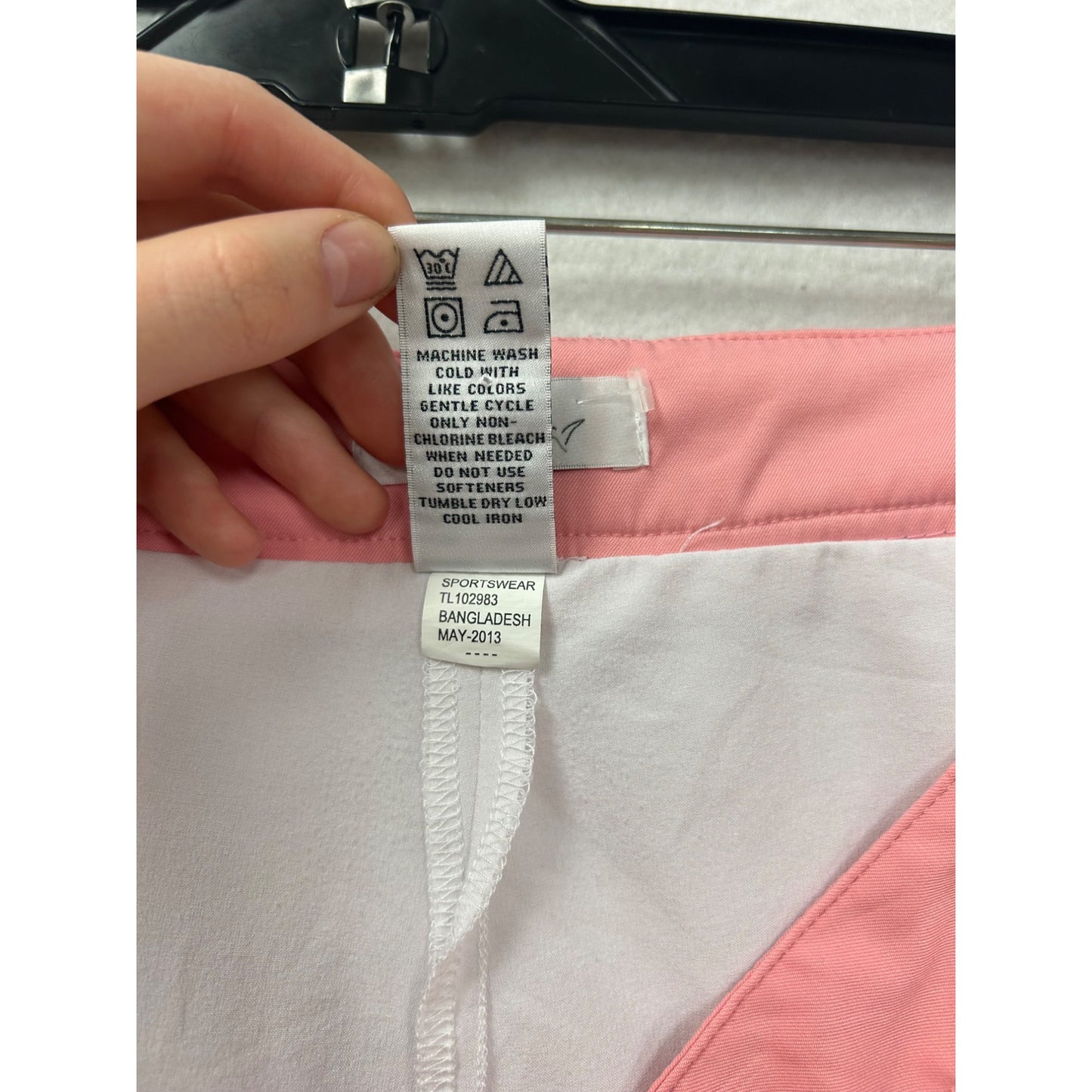 Pink Geometric Print A-Line Mini Skirt With Side Pockets #6992