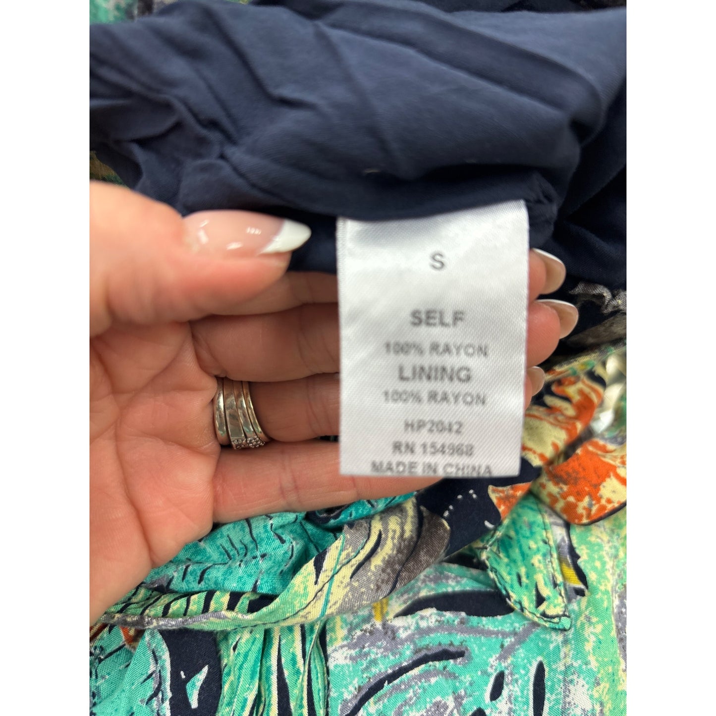 Tropical Floral Wide-Leg Rayon Pants With Tie Waist & Pockets #6971