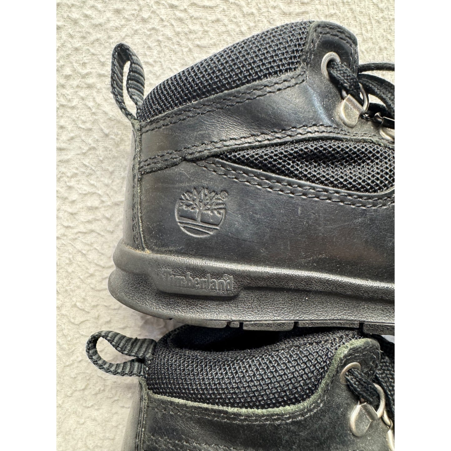Timberland Black Leather & Mesh Toddler Hiking Boots #9002