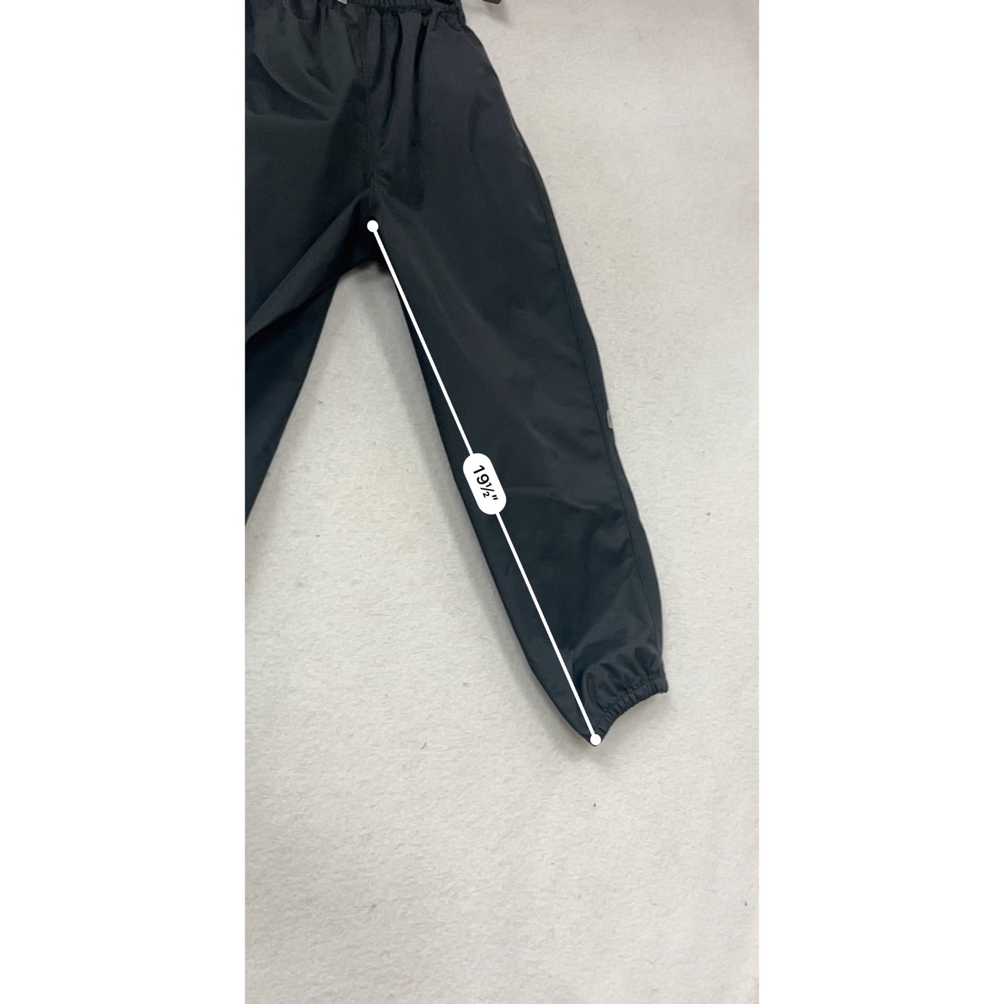 MEC Black Waterproof Nylon Rain Pants Size 7 #8466