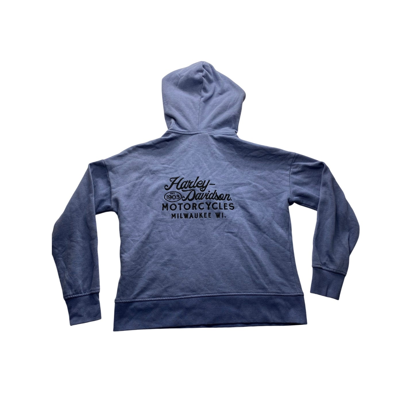 Harley-Davidson Womens Blue Pullover Hoodie #5902
