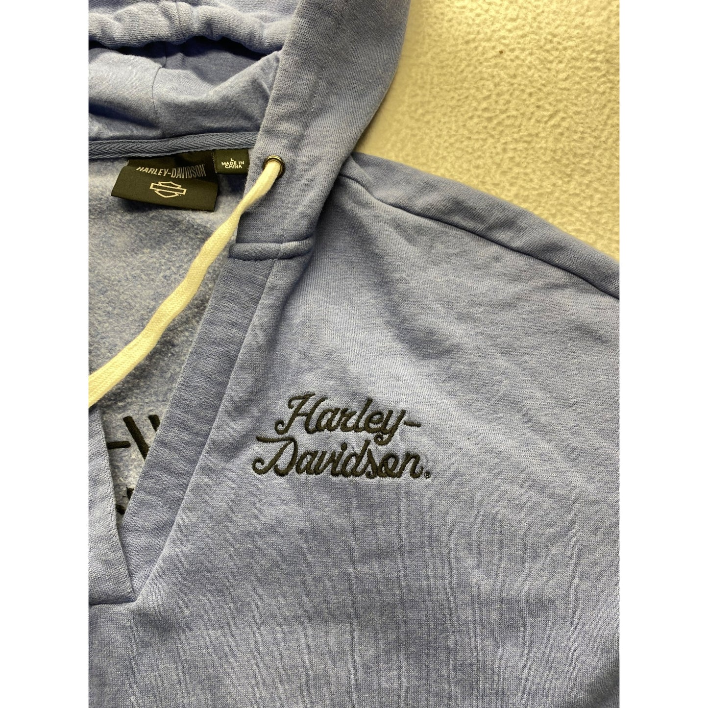 Harley-Davidson Womens Blue Pullover Hoodie #5902