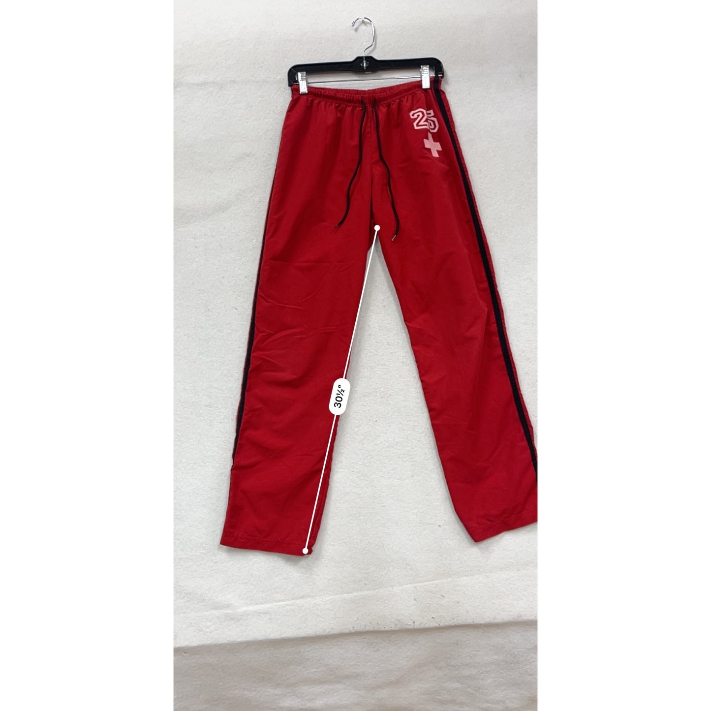 Sideout Red Drawstring Pants With 25 Logo M #254A