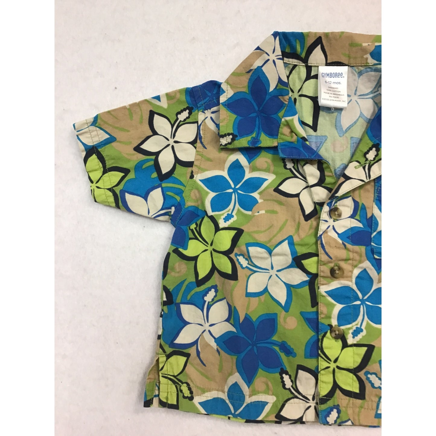 Baby Boy Tropical ButtonUp