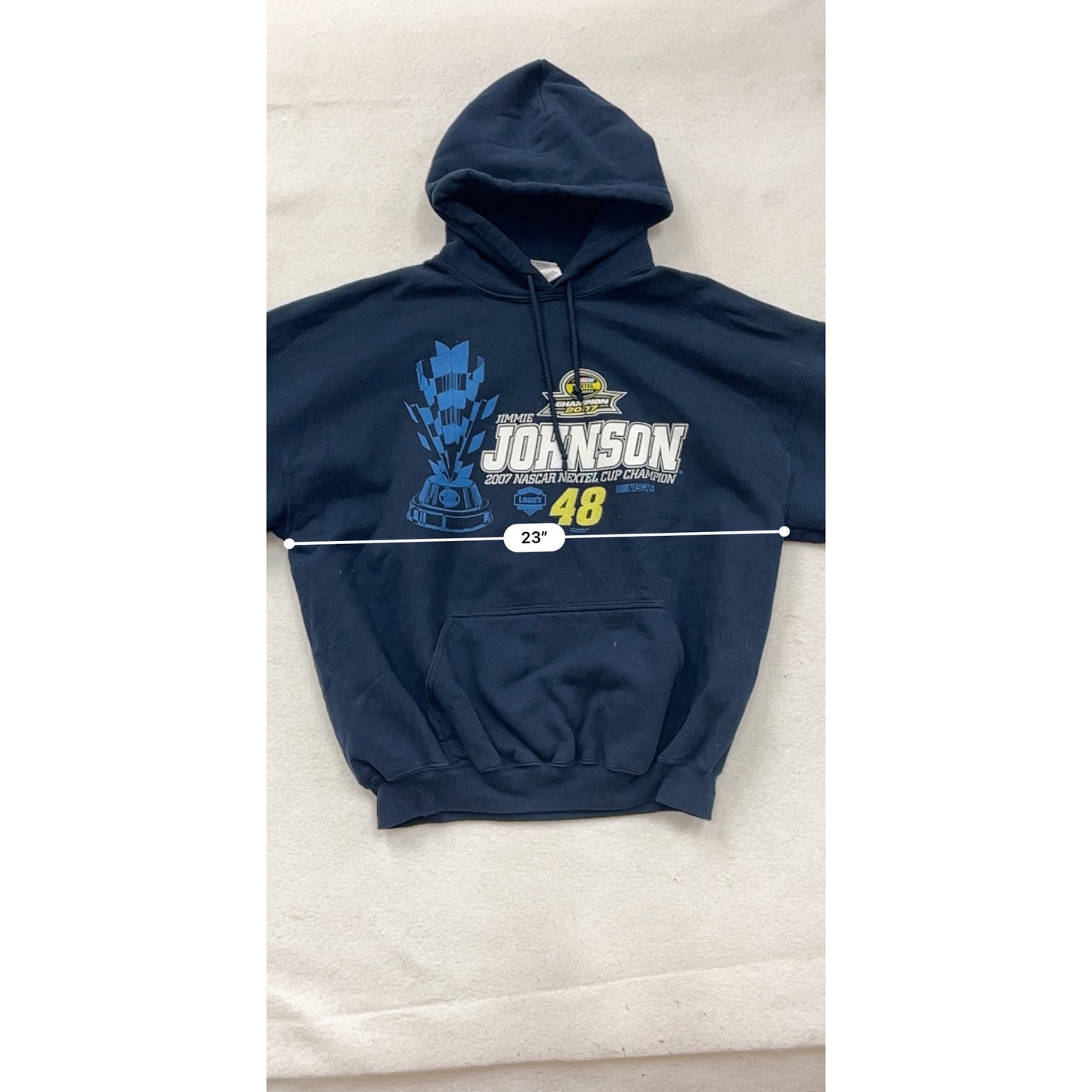 Jimmie Johnson 2007 NASCAR Nextel Cup Champion Hoodie 2XL #8850