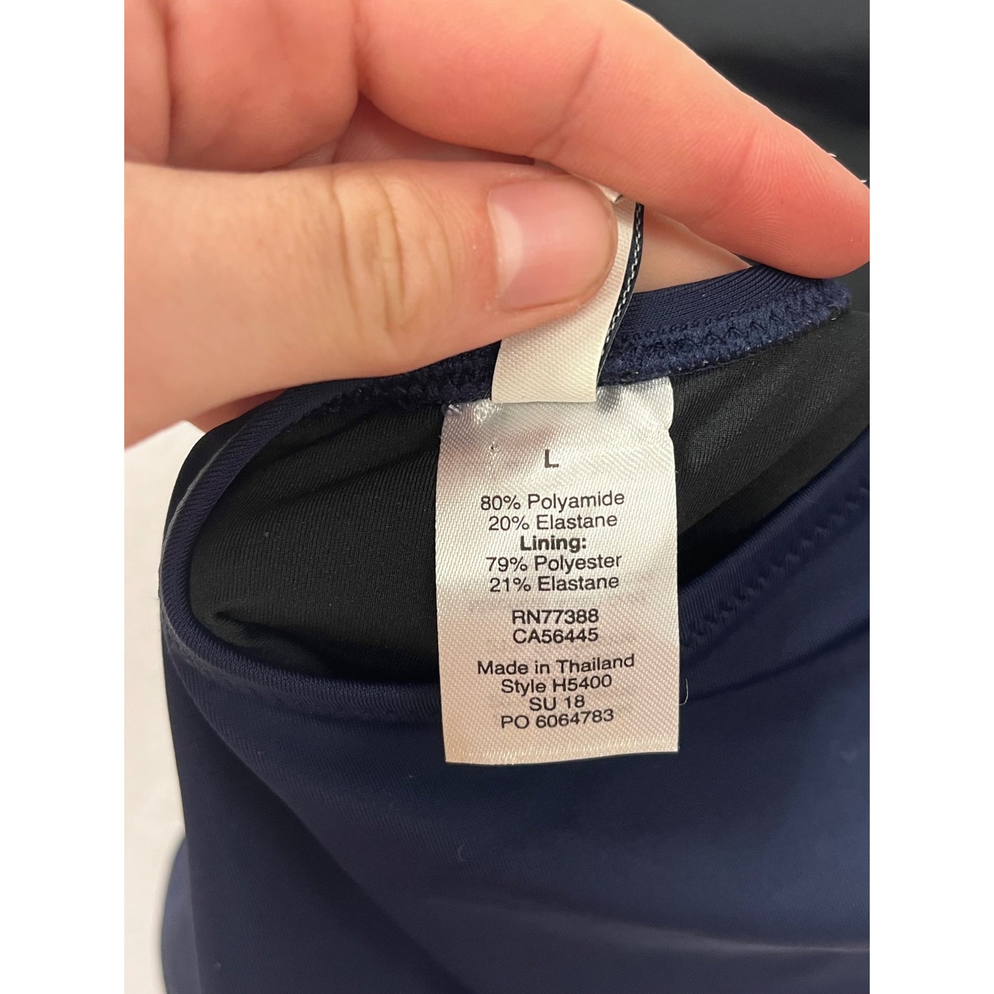 J.Crew Womens Large Navy Open Back One-Piece Swimsuit #6709