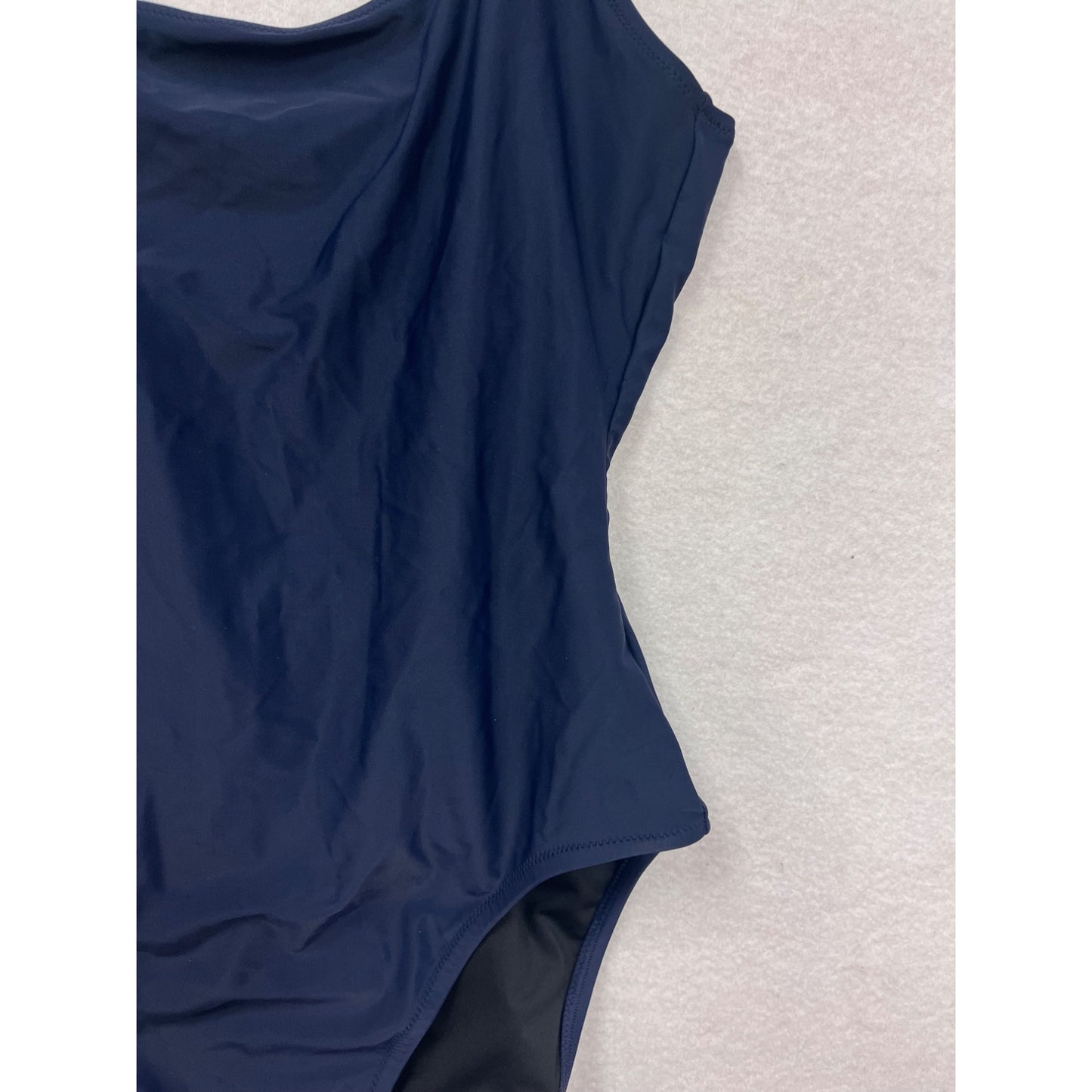 J.Crew Womens Large Navy Open Back One-Piece Swimsuit #6709