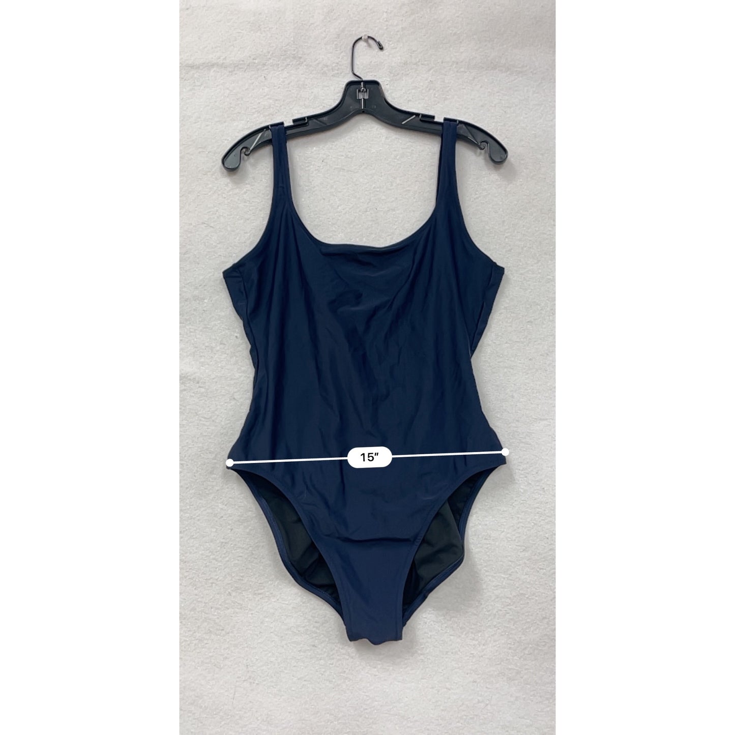 J.Crew Womens Large Navy Open Back One-Piece Swimsuit #6709