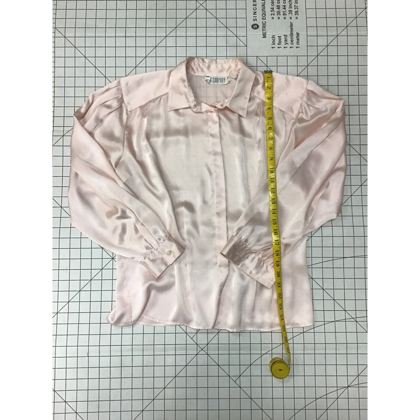 Women’s SK & Company Pink Satin Button Down