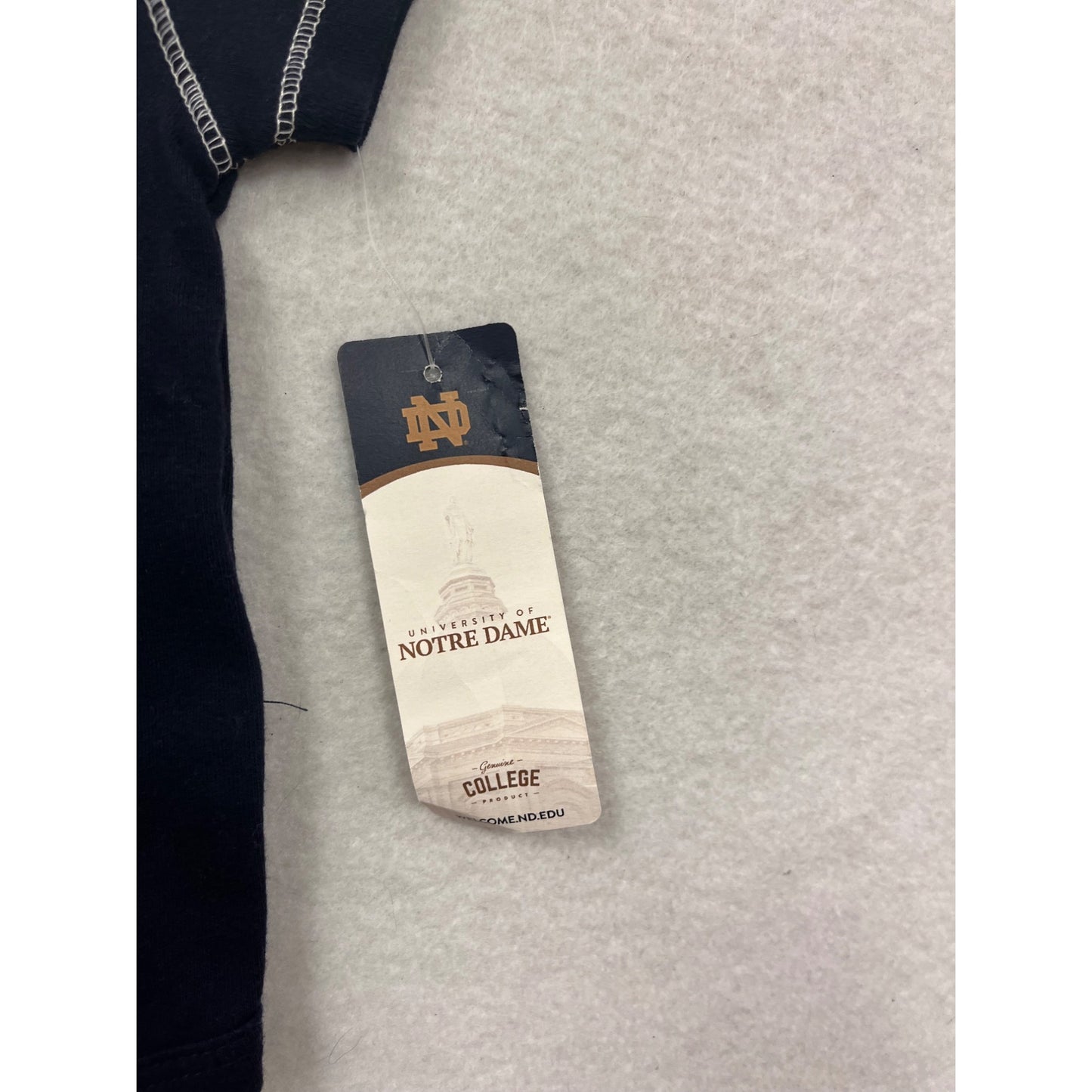 Notre Dame Baby Bodysuit 0/3M Just Another Day Of Being Awesome Navy Blue NWT #6456