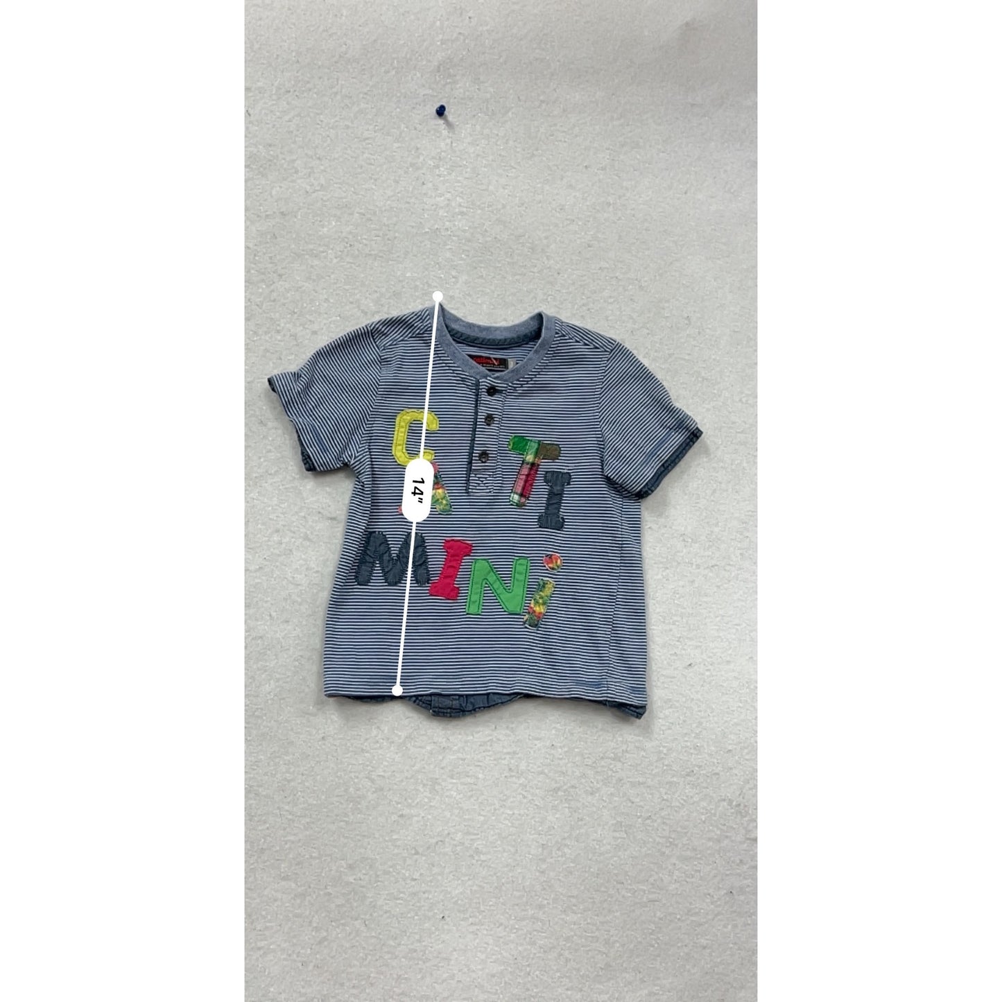 Catimini Boys Striped T-Shirt Size 3 Years Blue #745A