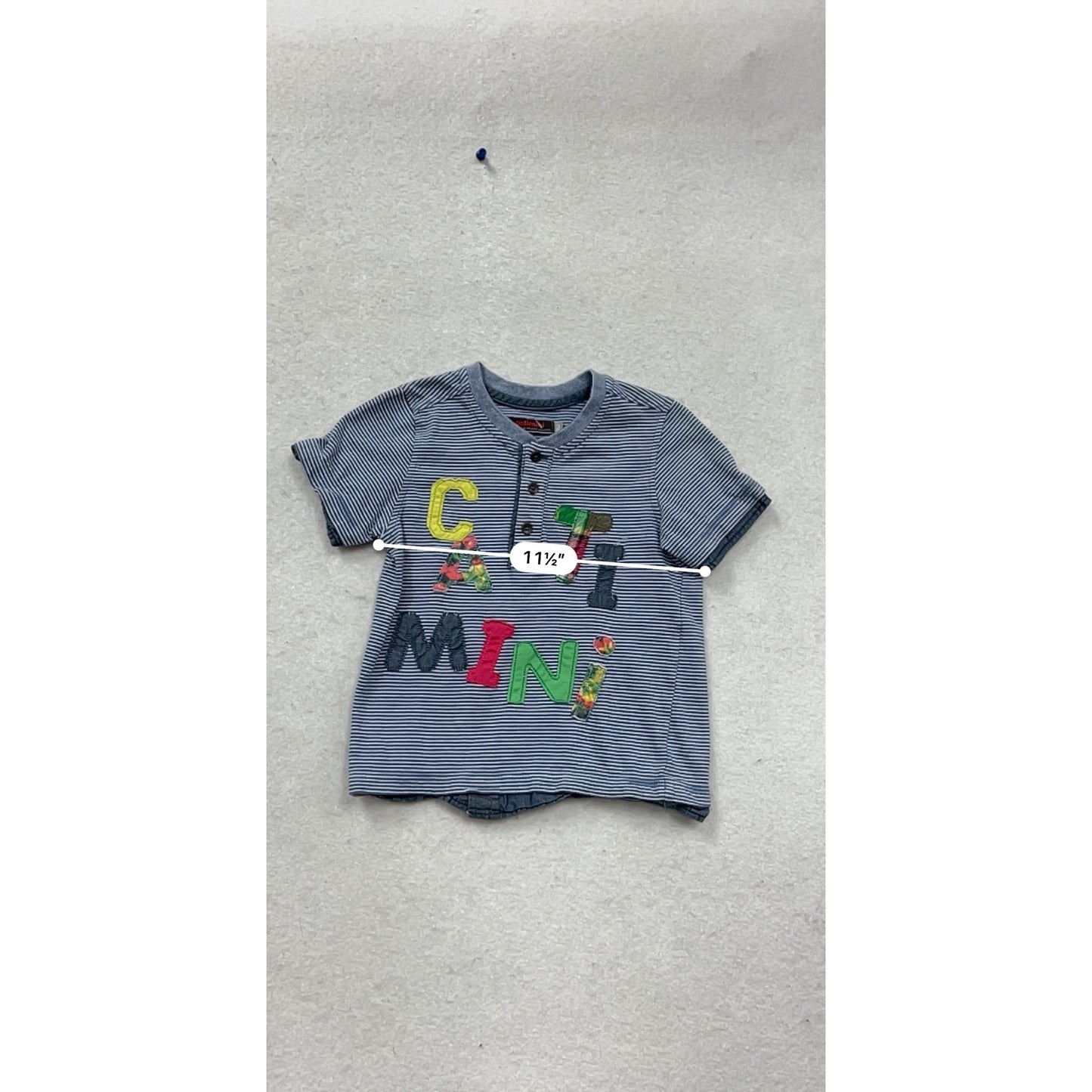 Catimini Boys Striped T-Shirt Size 3 Years Blue #745A
