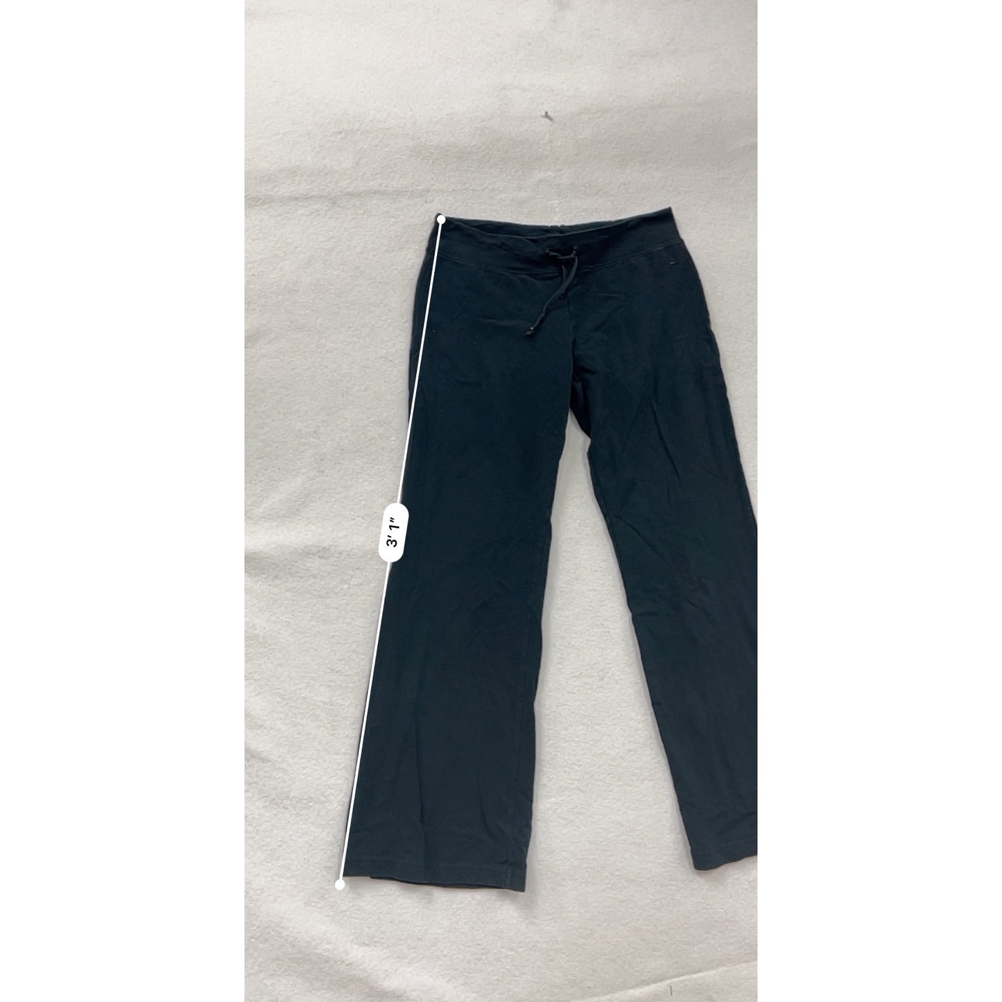 Womens Small Black FINL 365 Yoga Pants With Drawstring Waist #6691