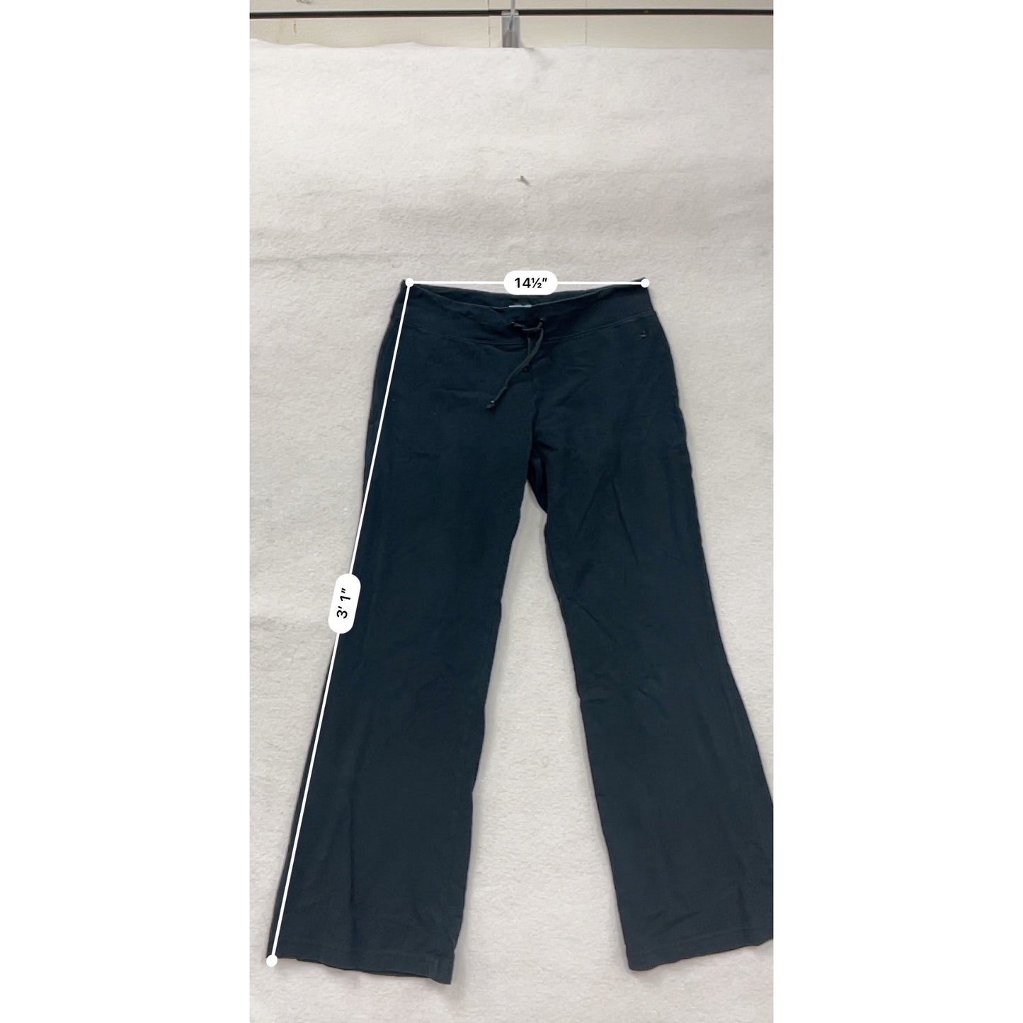Womens Small Black FINL 365 Yoga Pants With Drawstring Waist #6691