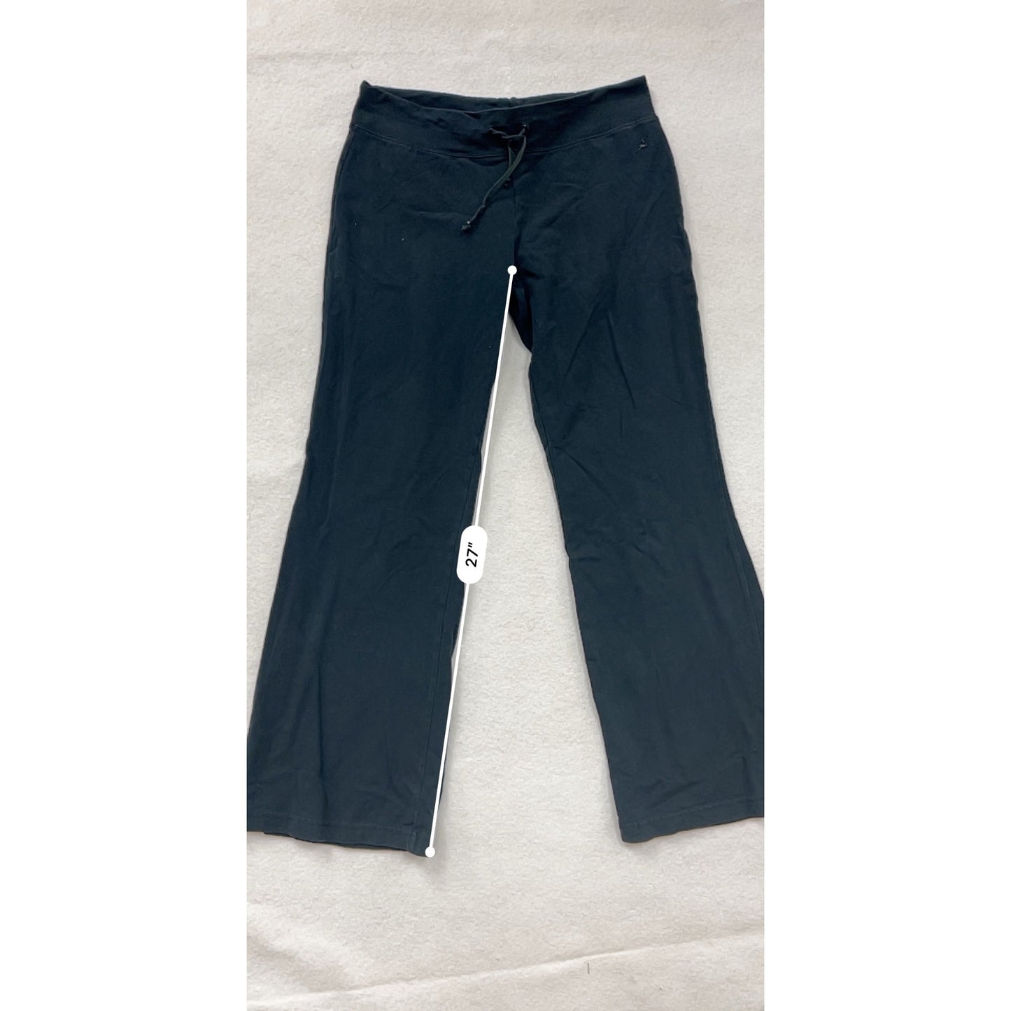 Womens Small Black FINL 365 Yoga Pants With Drawstring Waist #6691
