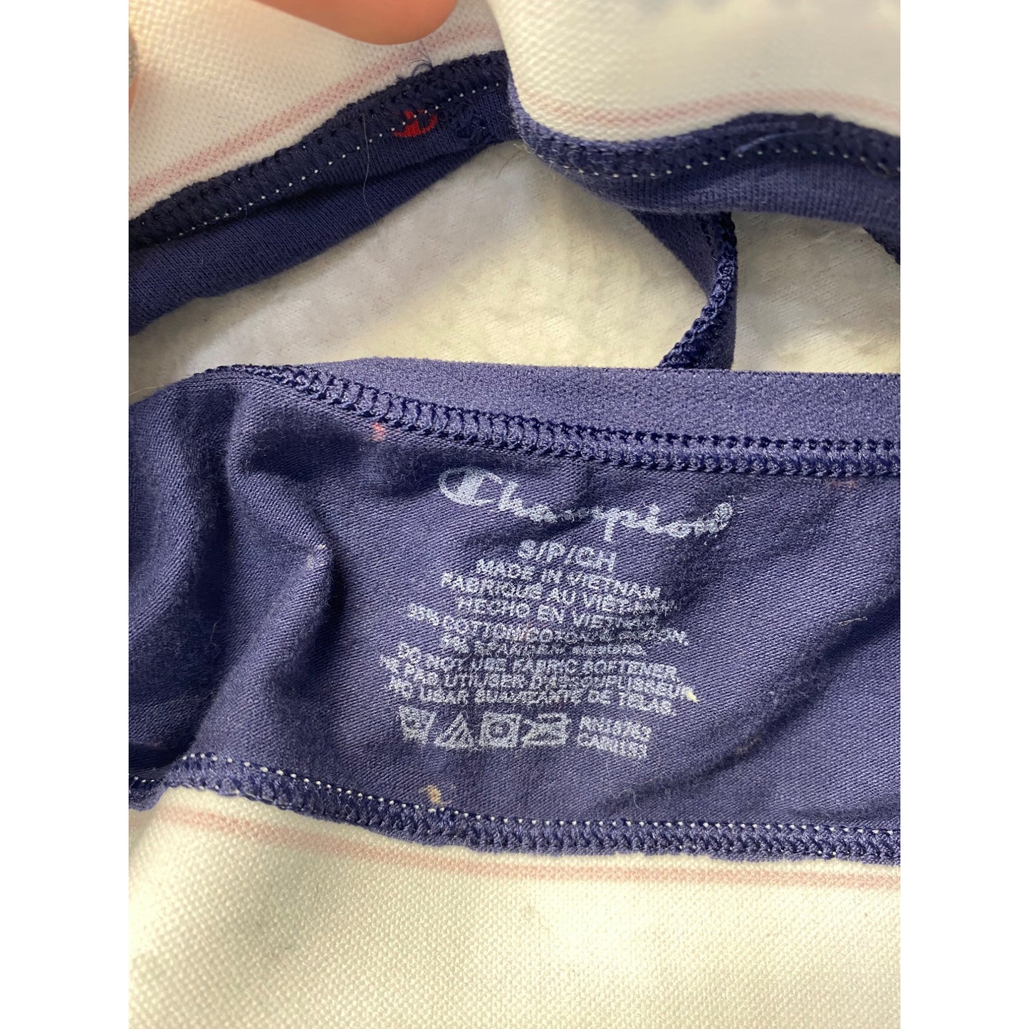 Champion Womens Navy Blue Sports Bra S Cotton/Polyester #7126