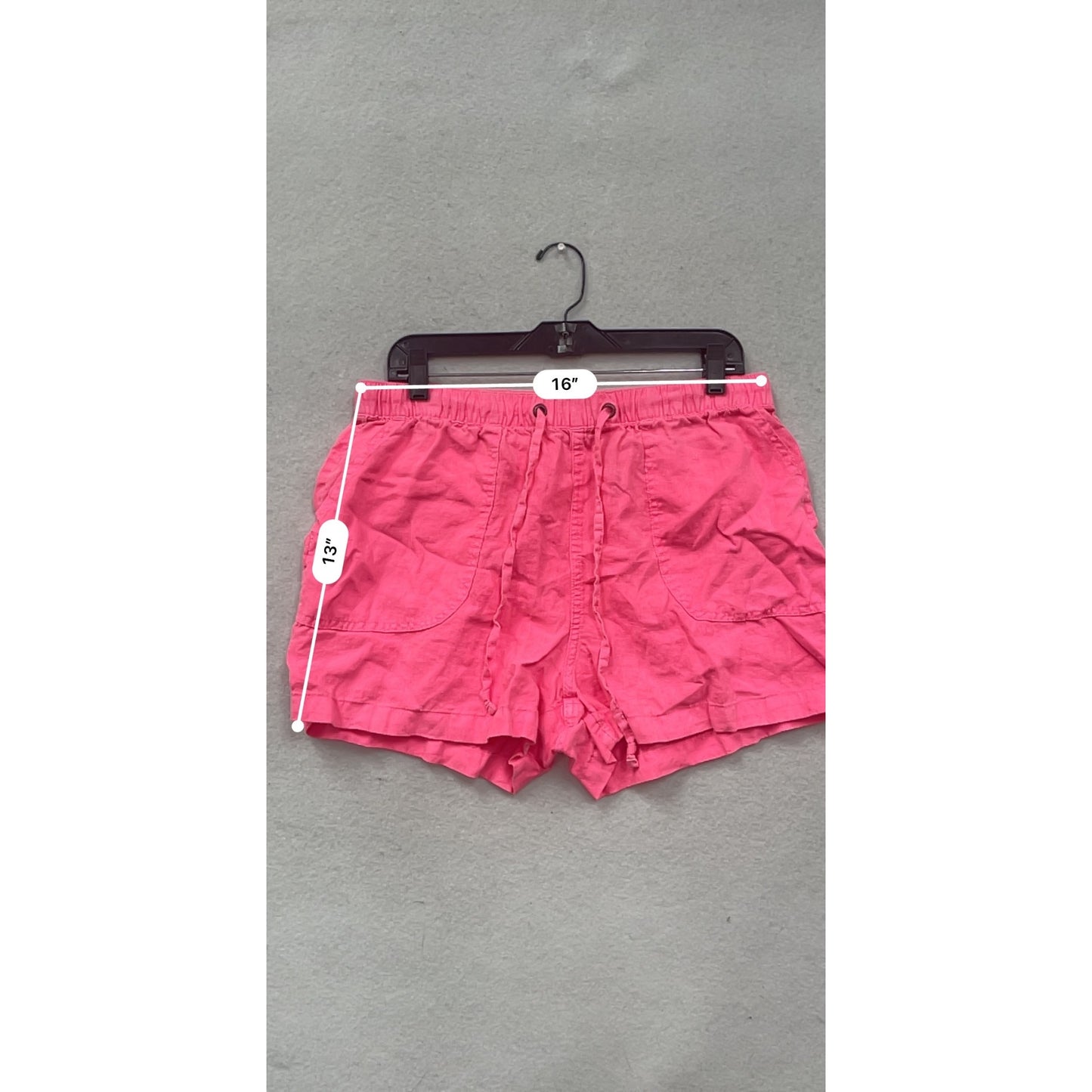 Womens Hot Pink Linen Shorts By C&C California Size L #8452