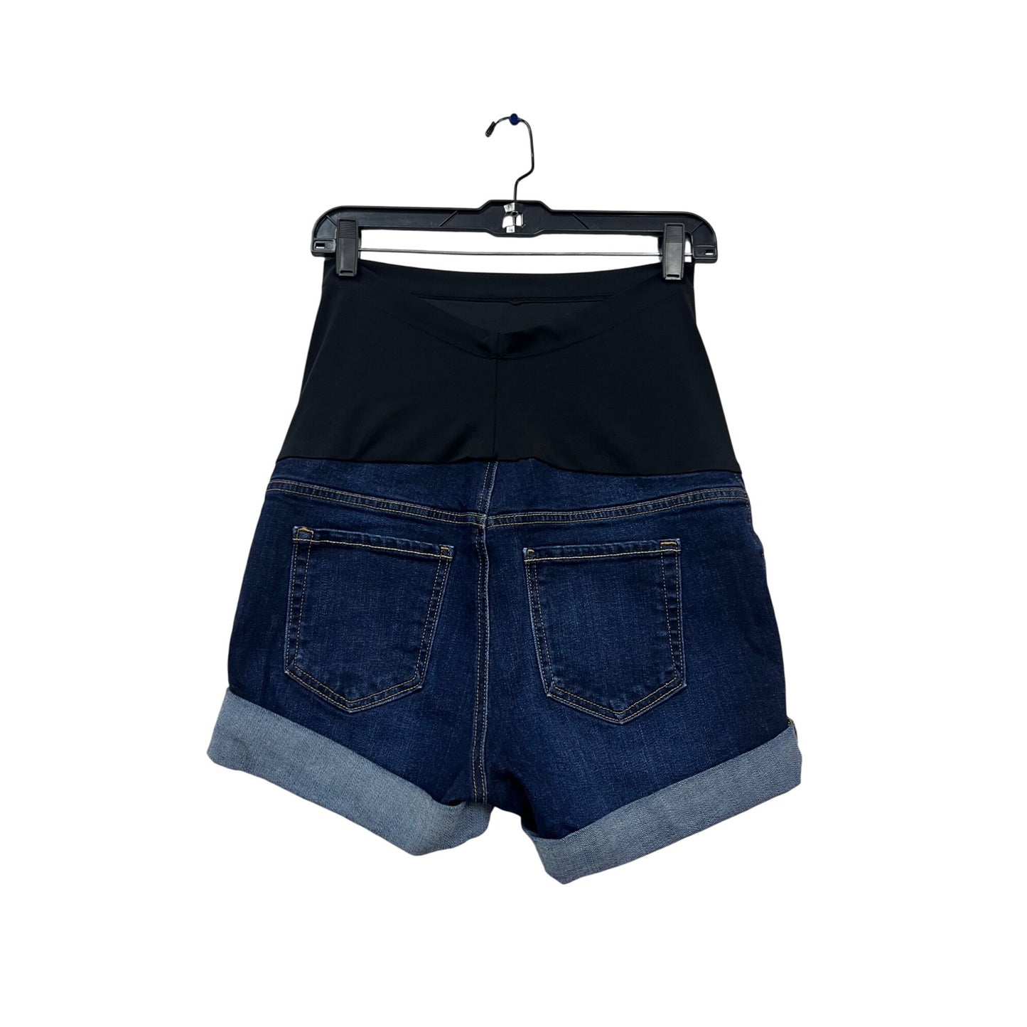 Maternity Denim Shorts Over Belly Panel Size 28 #945A