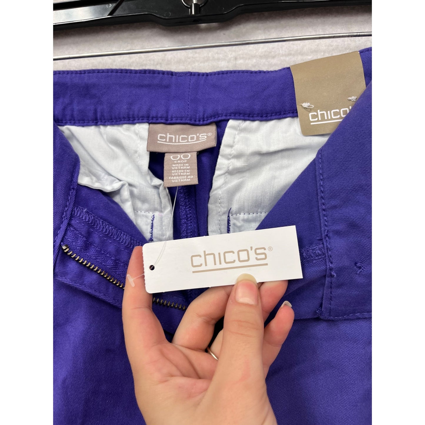 Chicos Womens Purple Cropped Pants Size 00 #764A