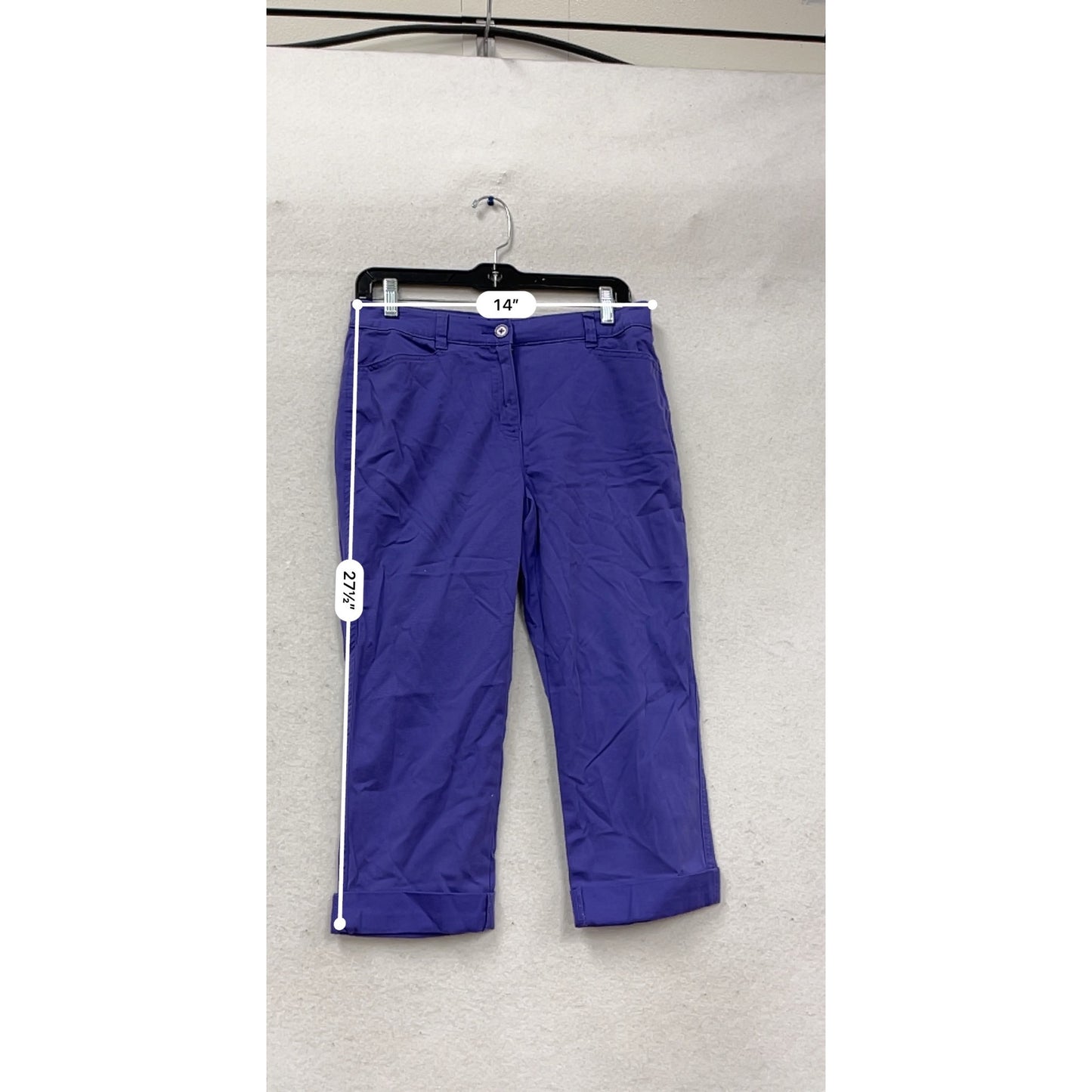 Chicos Womens Purple Cropped Pants Size 00 #764A