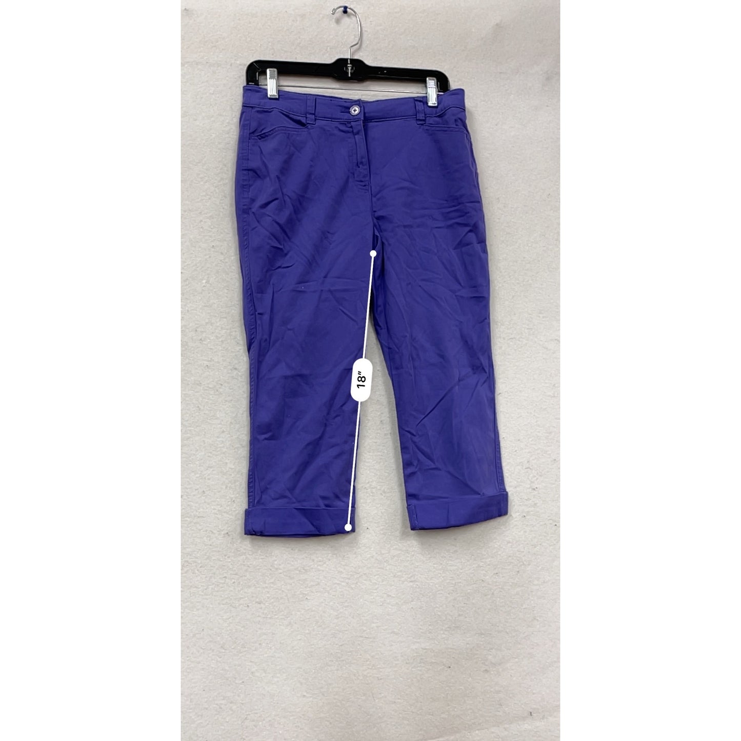 Chicos Womens Purple Cropped Pants Size 00 #764A