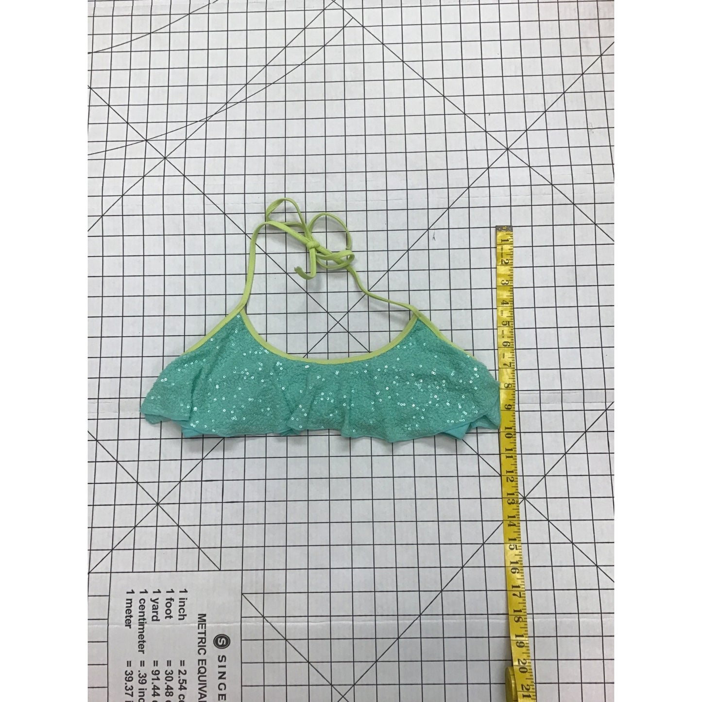 Women’s Sequined Ruffled Swim Top