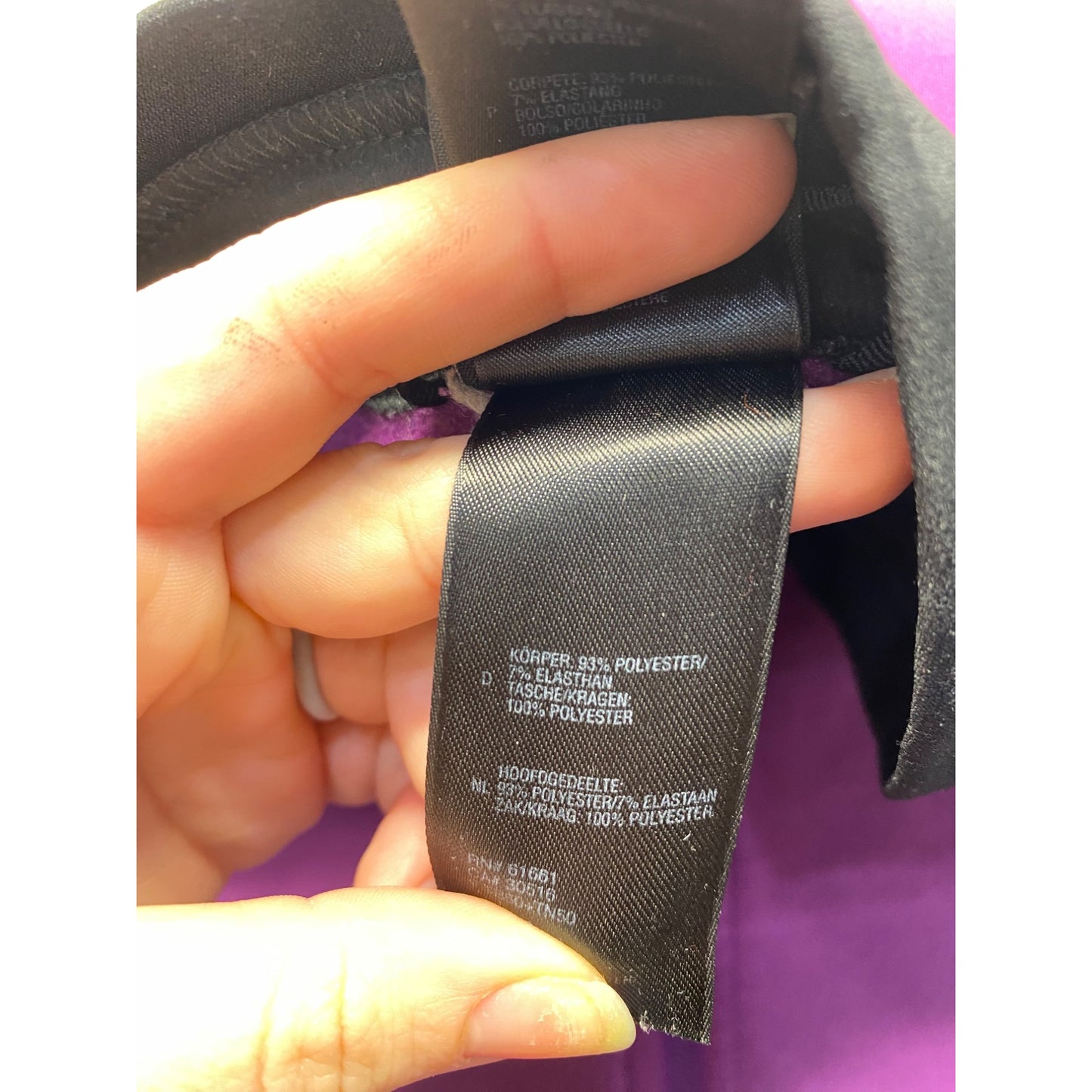 The North Face Womens Medium Purple & Black Zip-Up #7050