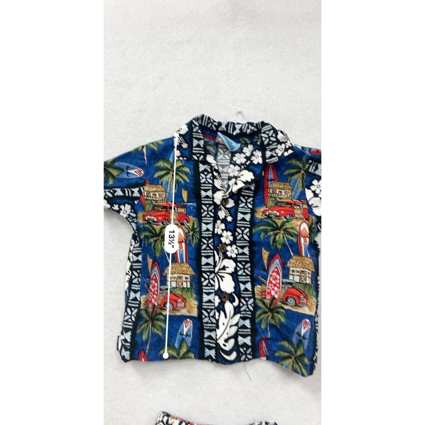 Boys Hawaiian Shirt & Shorts Set RJC 3T #8299
