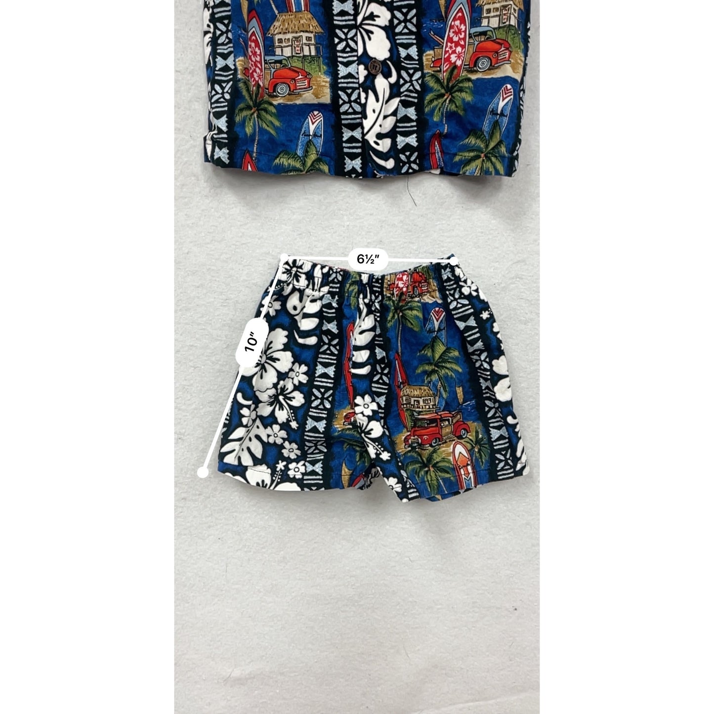 Boys Hawaiian Shirt & Shorts Set RJC 3T #8299