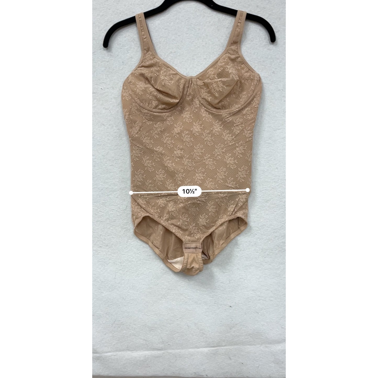 Nancy Ganz BoDY Womens Floral Beige Shapewear Bodysuit #8108