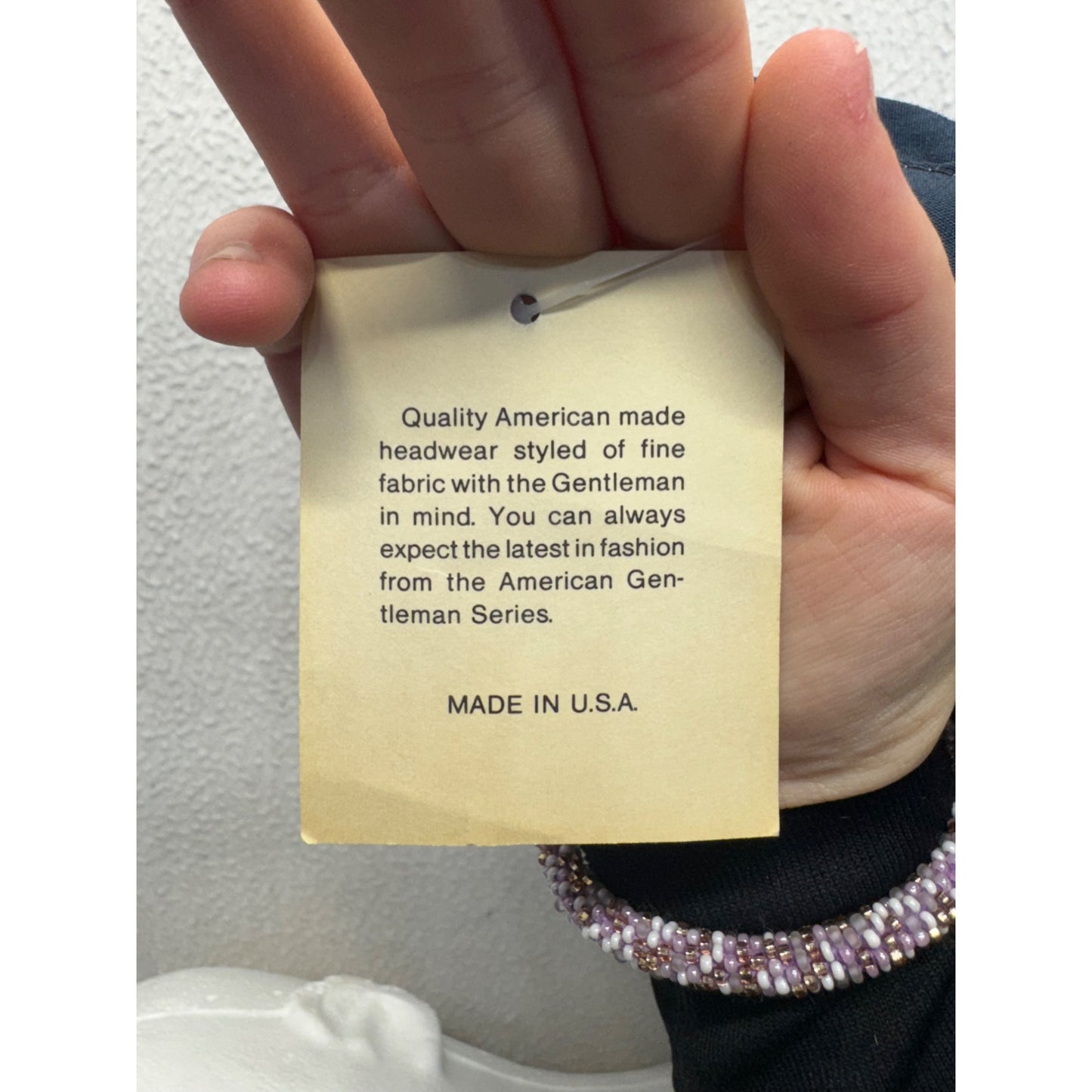 Vintage Lite Beer Navy Blue Newsboy Cap Made In USA #9221