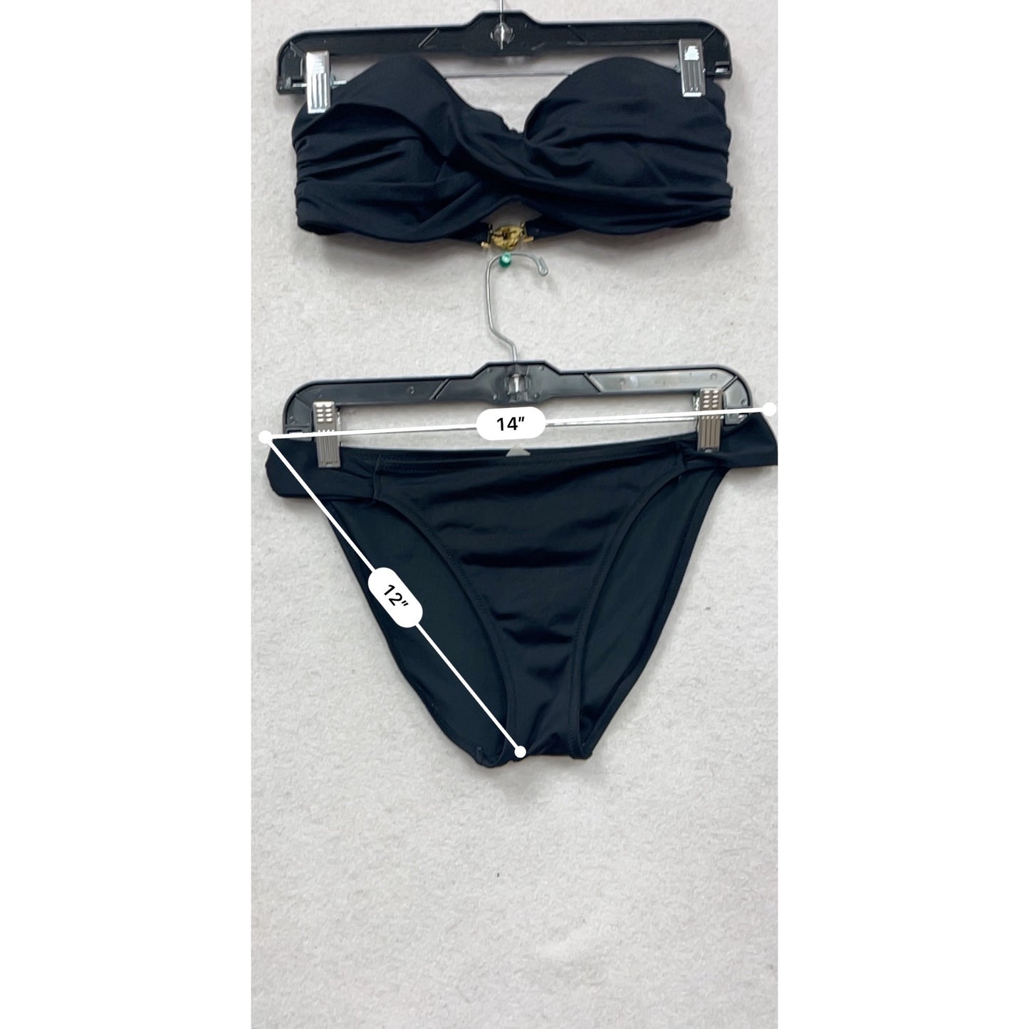 Victorias Secret Black Bandeau Bikini Set #466A
