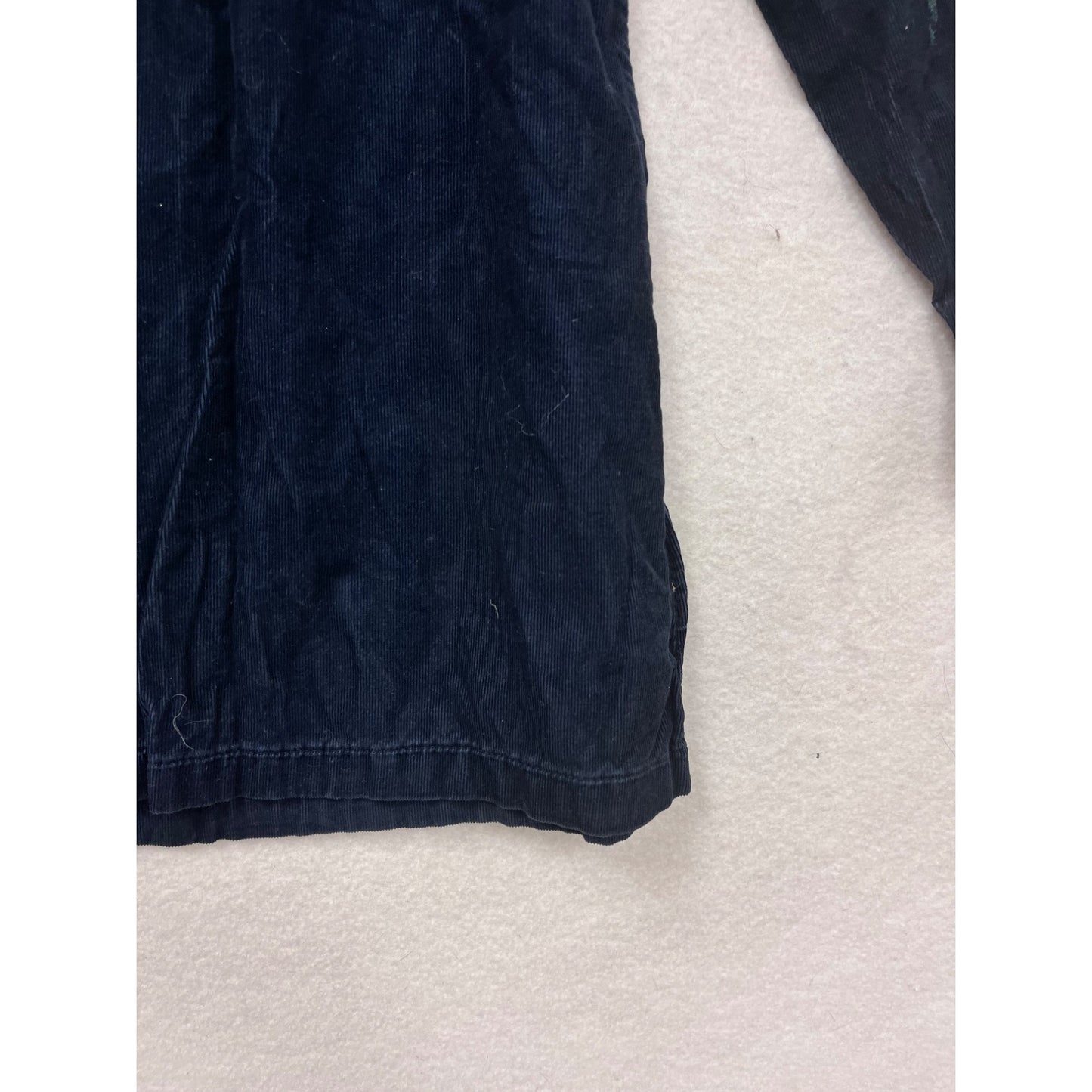 Lands End Kids Navy Corduroy Long Sleeve Dress Size 8 #8381