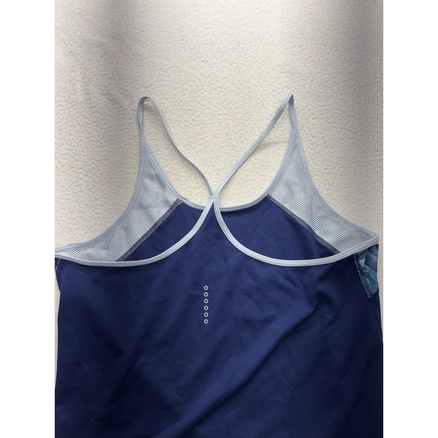 Nike Womens Dri-Fit Racerback Tank Top M Blue & Patterned Accents #7485