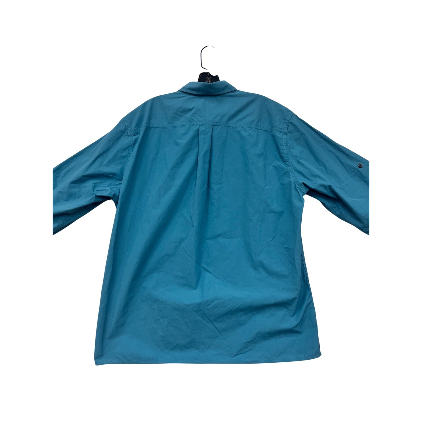 Eddie Bauer Mens Large Blue Long Sleeve Button-Up Shirt #6525
