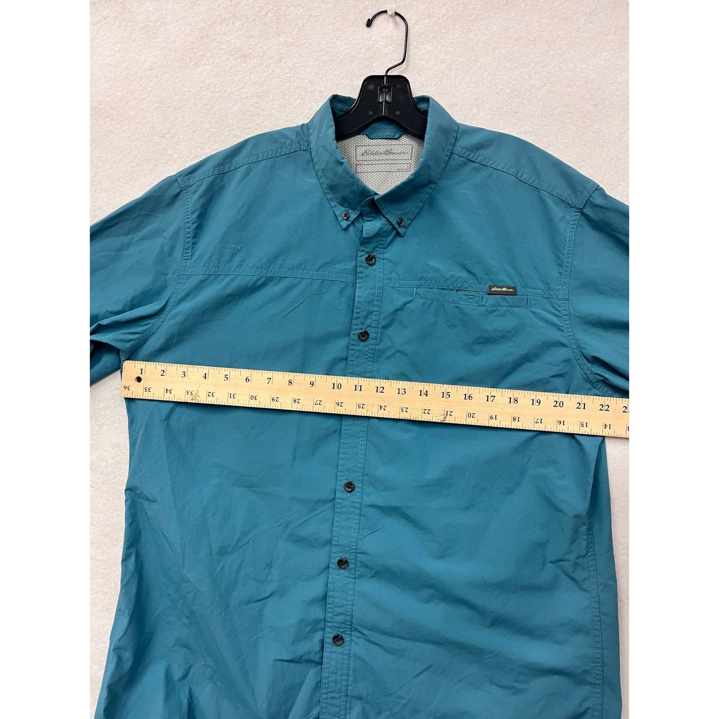 Eddie Bauer Mens Large Blue Long Sleeve Button-Up Shirt #6525