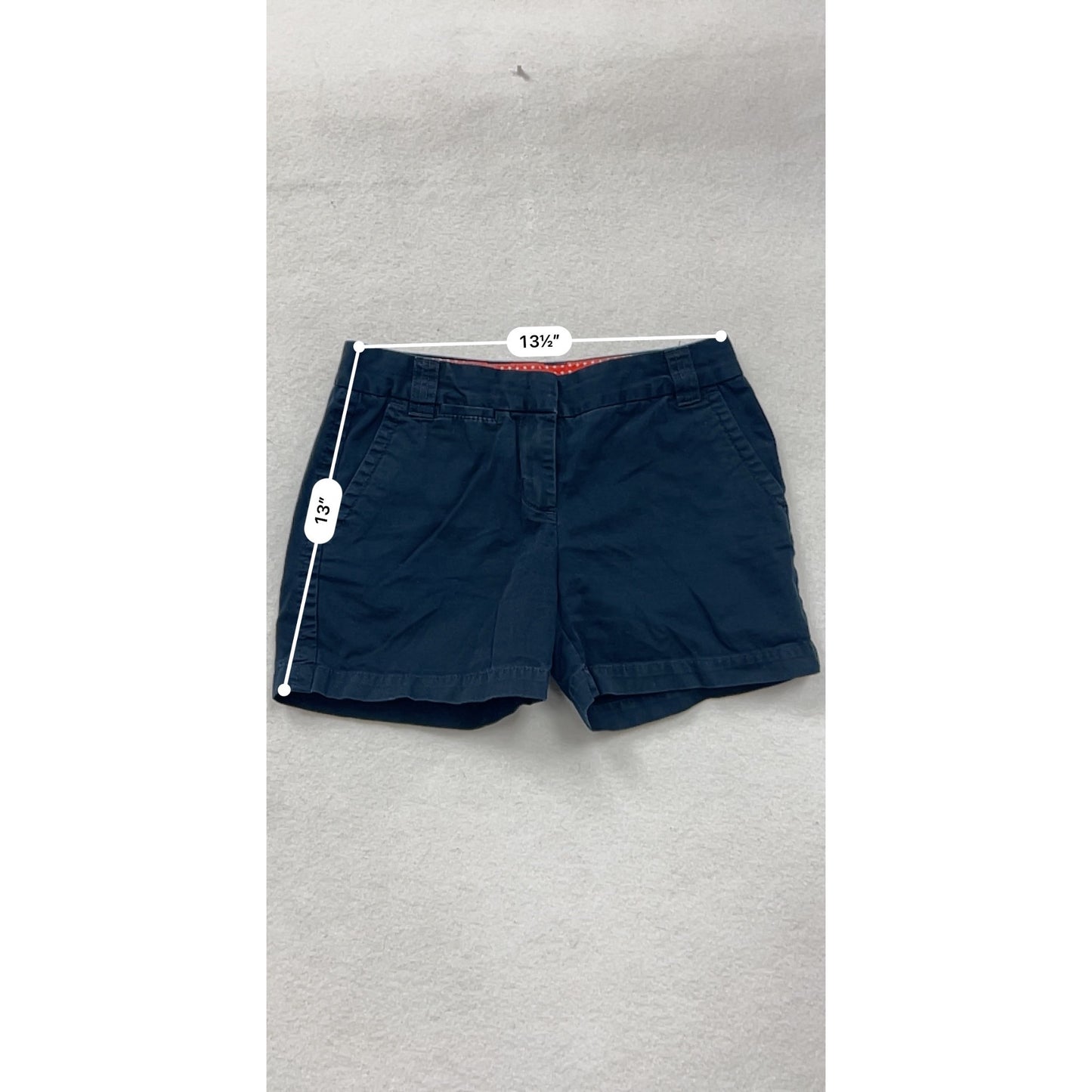 J.Crew Womens Classic Chino Navy Blue Shorts Size S #6693