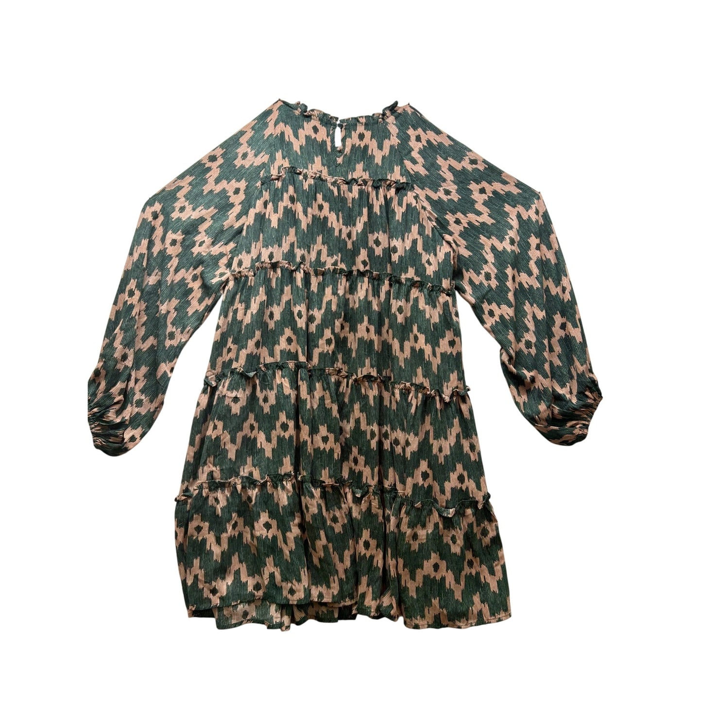Mittoshop green/pink flowy dress #2907