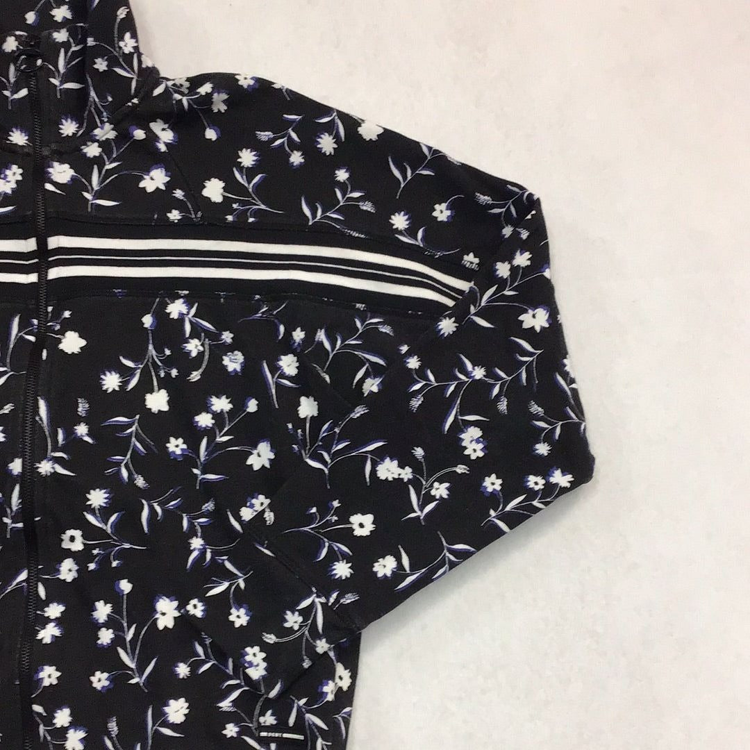 Women’s Floral DKNY Zip-Up Sweater