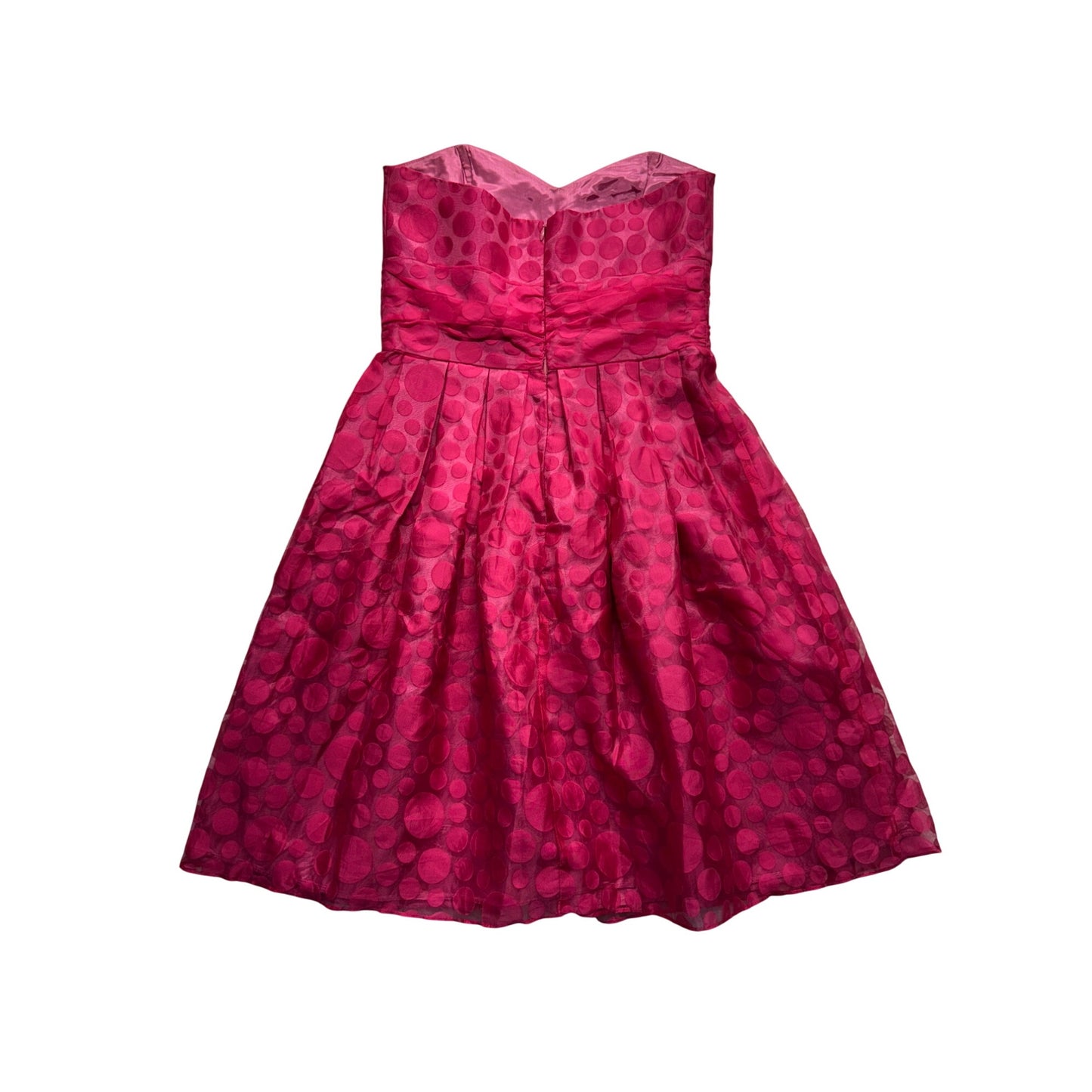 Pink Strapless Polka Dot Party Dress By Jump Apparel Women’s Size 9/10 #7845