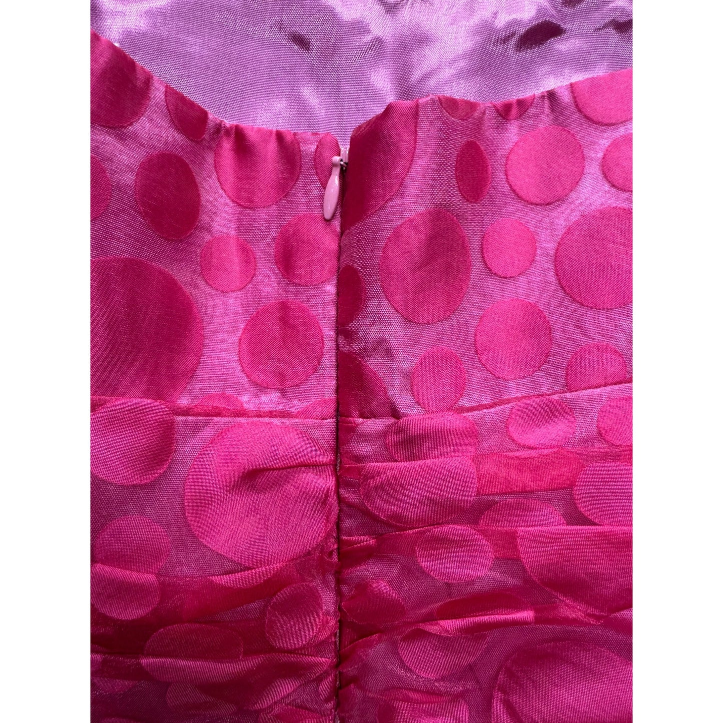 Pink Strapless Polka Dot Party Dress By Jump Apparel Women’s Size 9/10 #7845