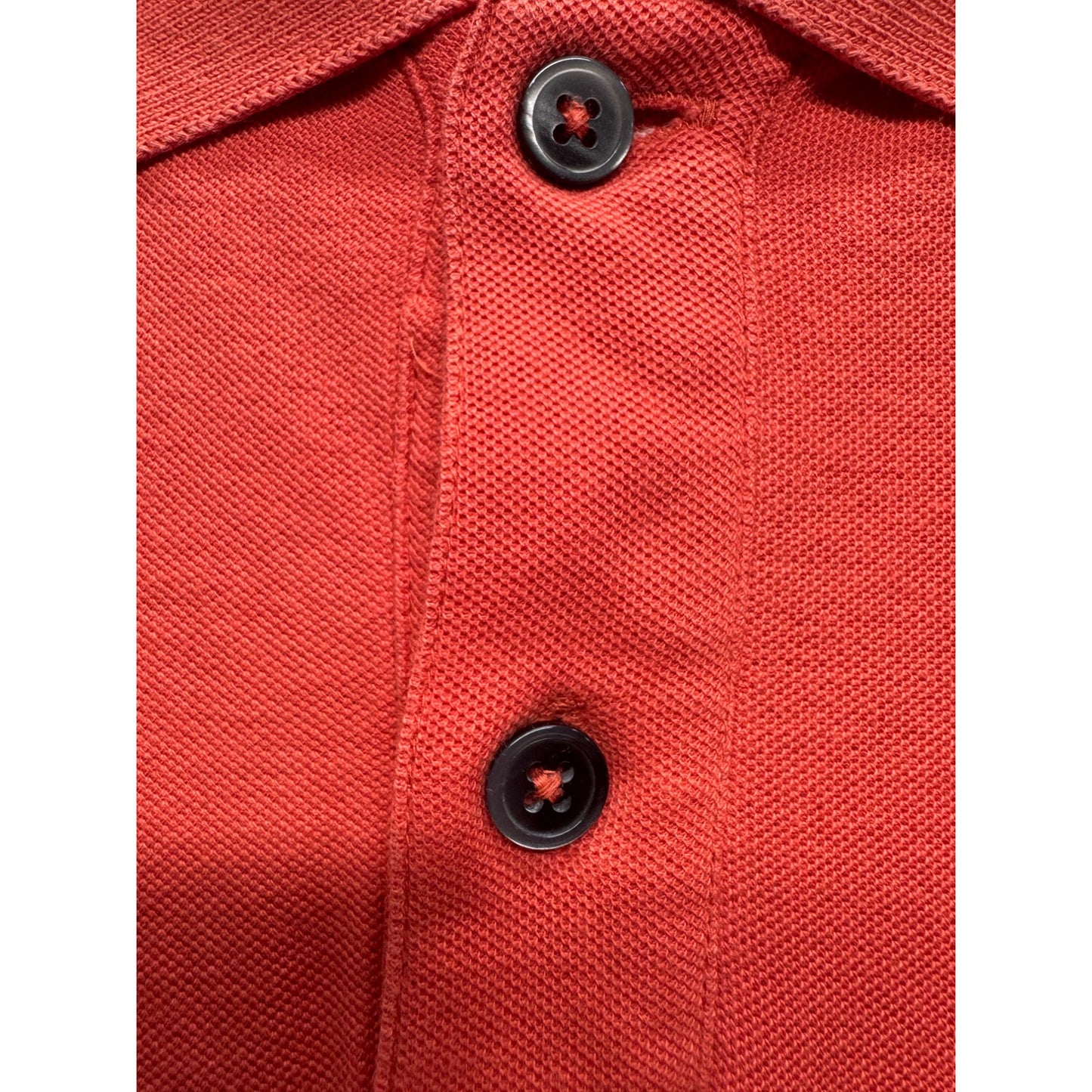 Red Polo Shirt Elephant Logo Button-Up Collar 100% Cotton Size XL #9982