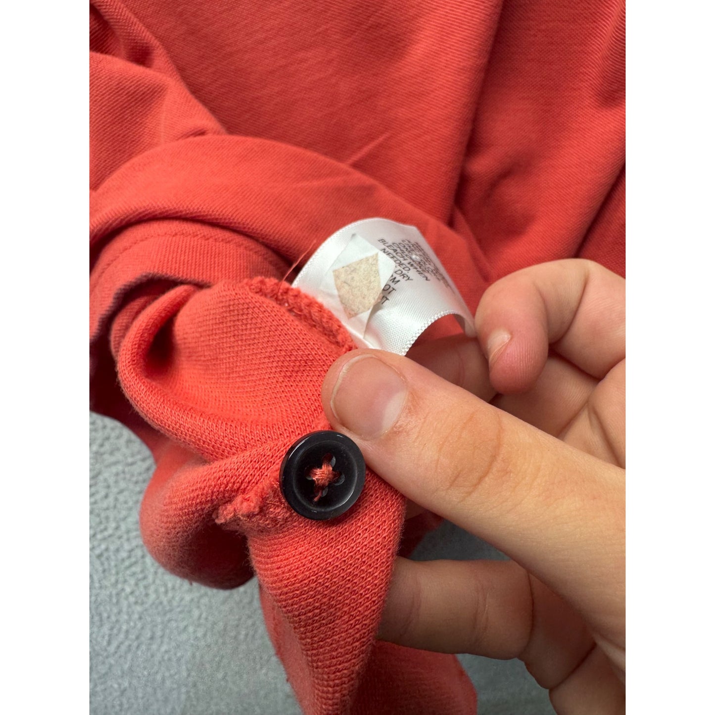 Red Polo Shirt Elephant Logo Button-Up Collar 100% Cotton Size XL #9982