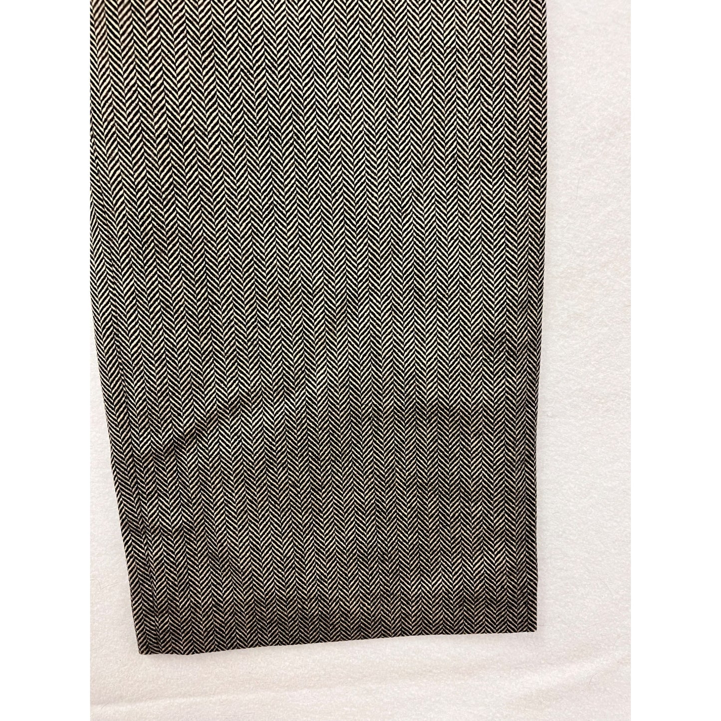 Harvé Benard Womens Wool Herringbone Wide-Leg Pants Size 16 #8350