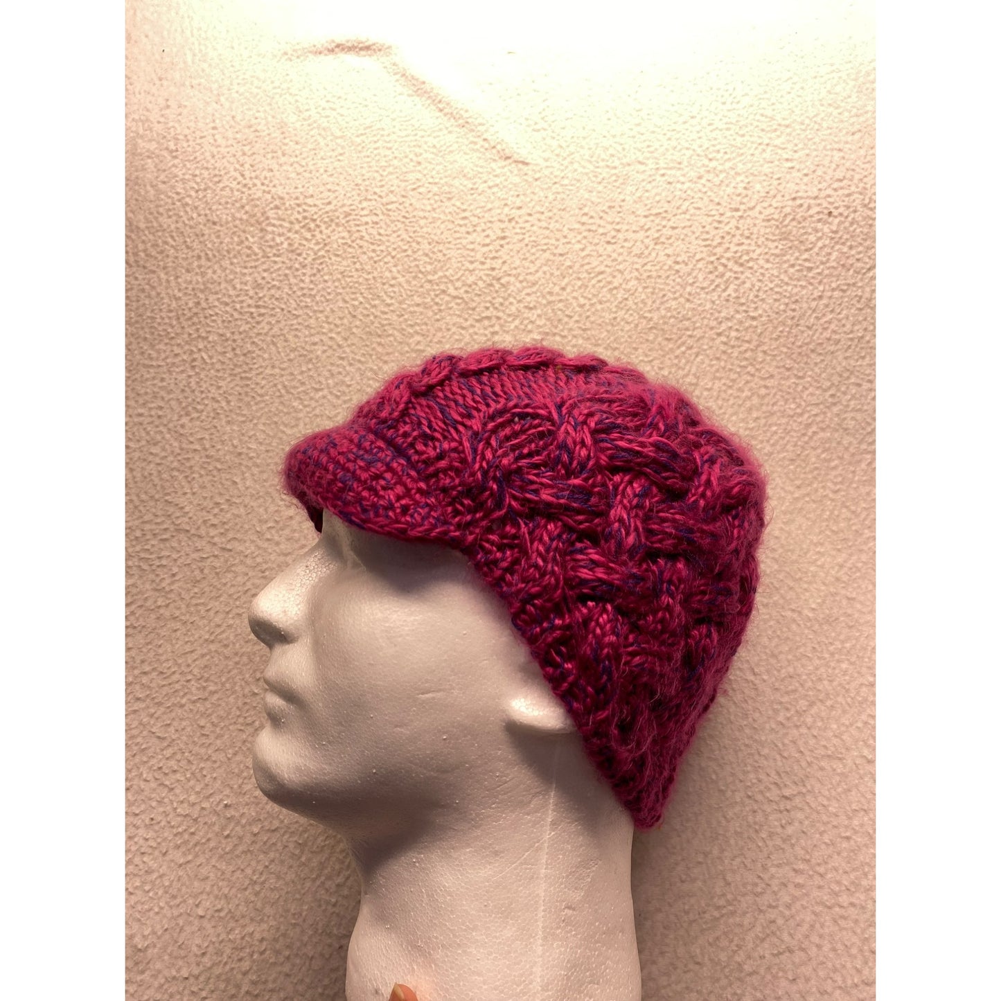 Burton Womens Knit Visor Beanie Cap In Pink & Purple #7011