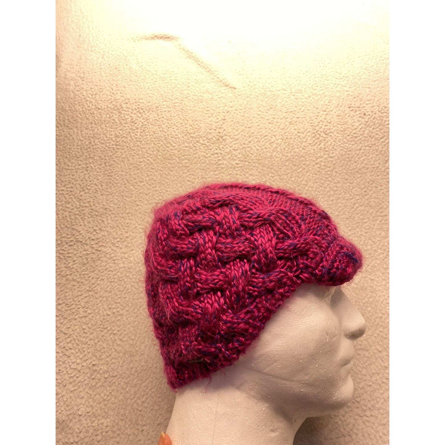 Burton Womens Knit Visor Beanie Cap In Pink & Purple #7011