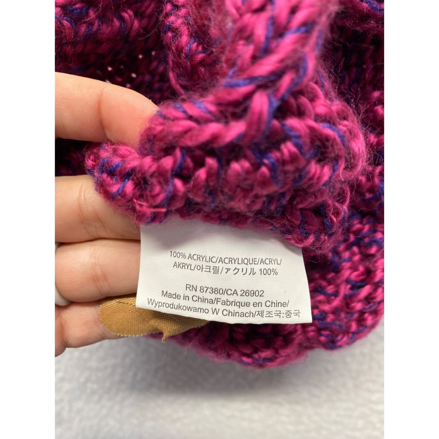 Burton Womens Knit Visor Beanie Cap In Pink & Purple #7011
